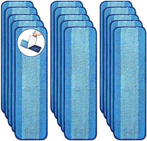 15 Pack Microfiber Mop Pads - Washable Reusable for Bona Mops