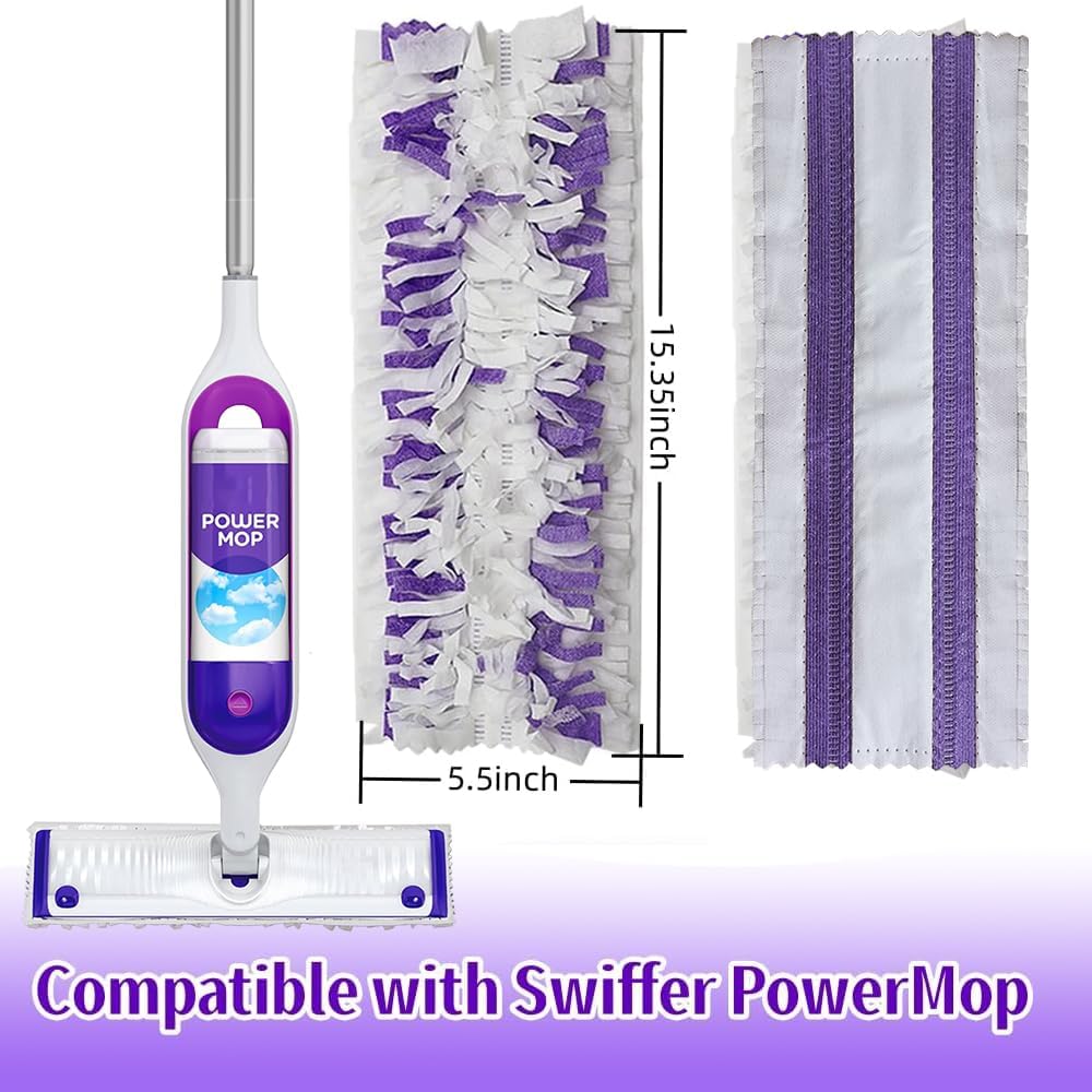 Disposable Mop Pads for Swiffer PowerMop - 15 Count Replacement Refills