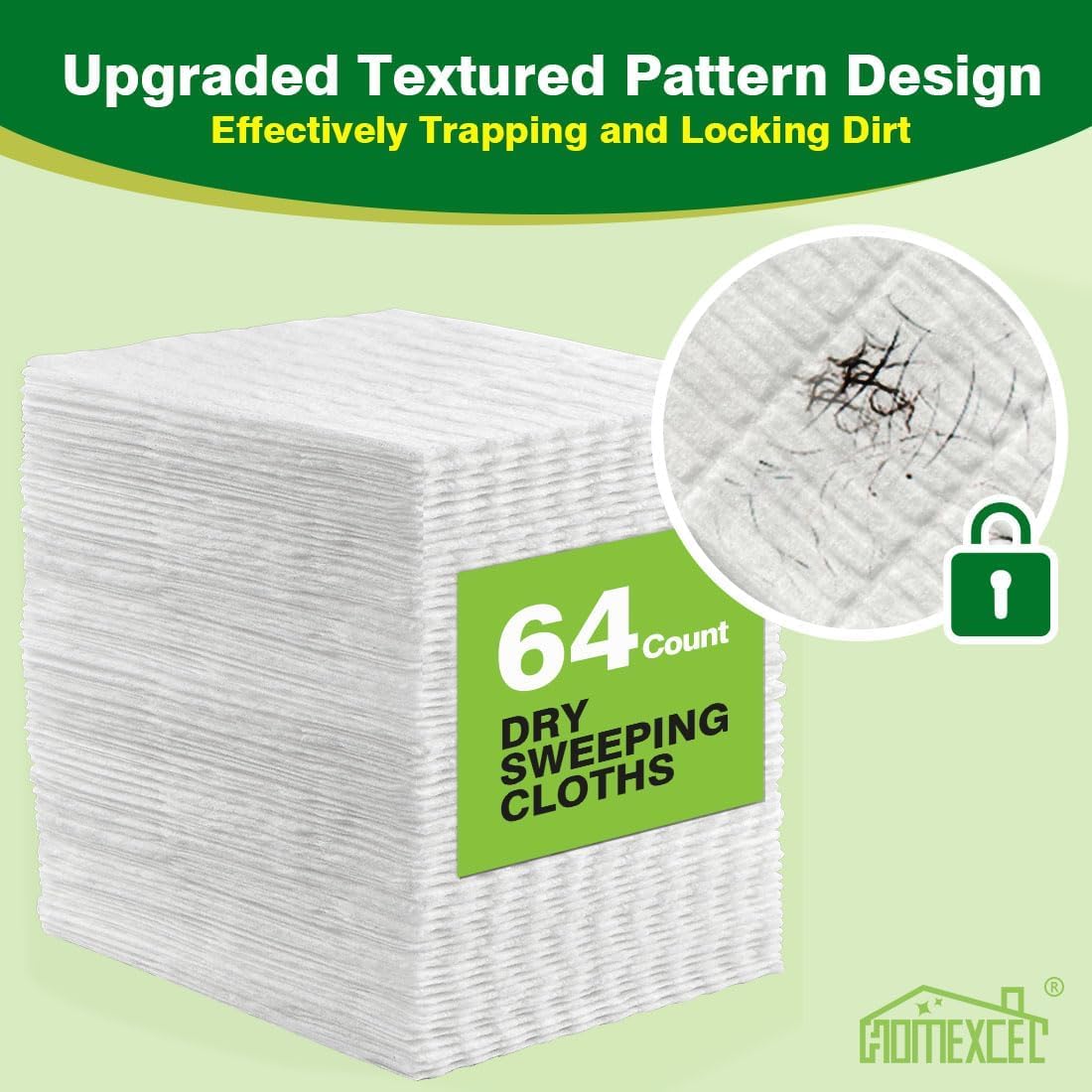 HOMEXCEL Dry Mopping Pads 120 Count for Swiffer Sweeper