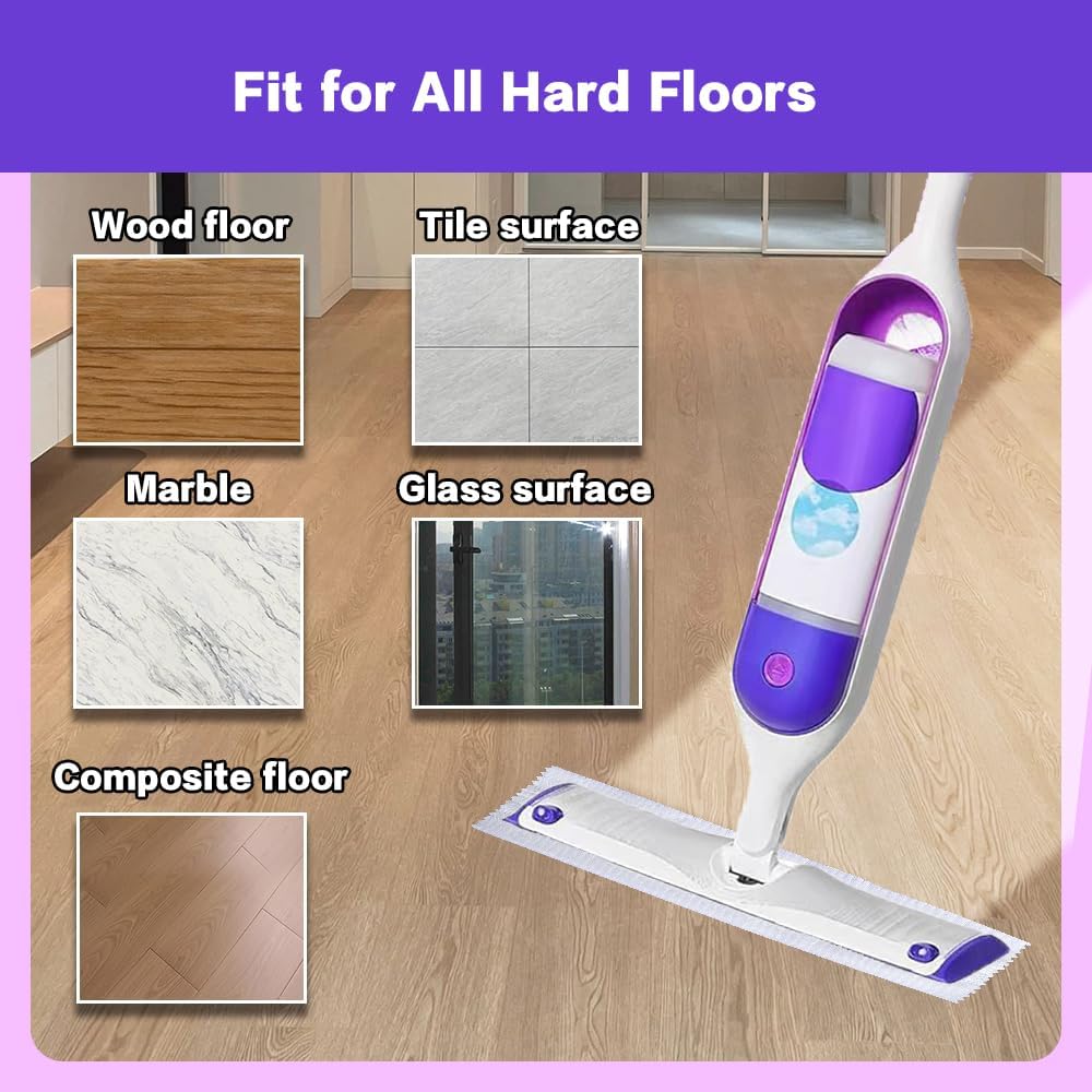 AWAYDD PowerMop Multi-Surface Mopping Pad Refills Purple -10