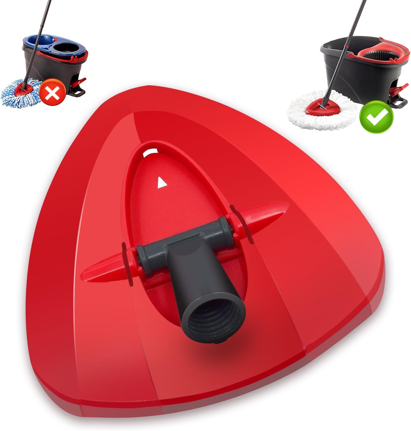JIUMEE EasyWring 1-Tank Mop Replacement Head Red Base 1pcs