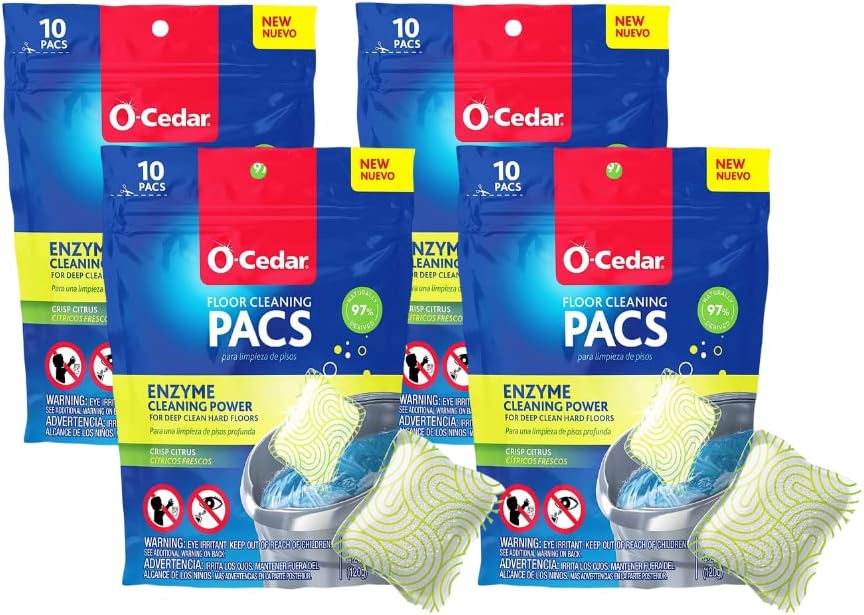 O-Cedar Floor Cleaning 40ct Pacs Citrus Scent