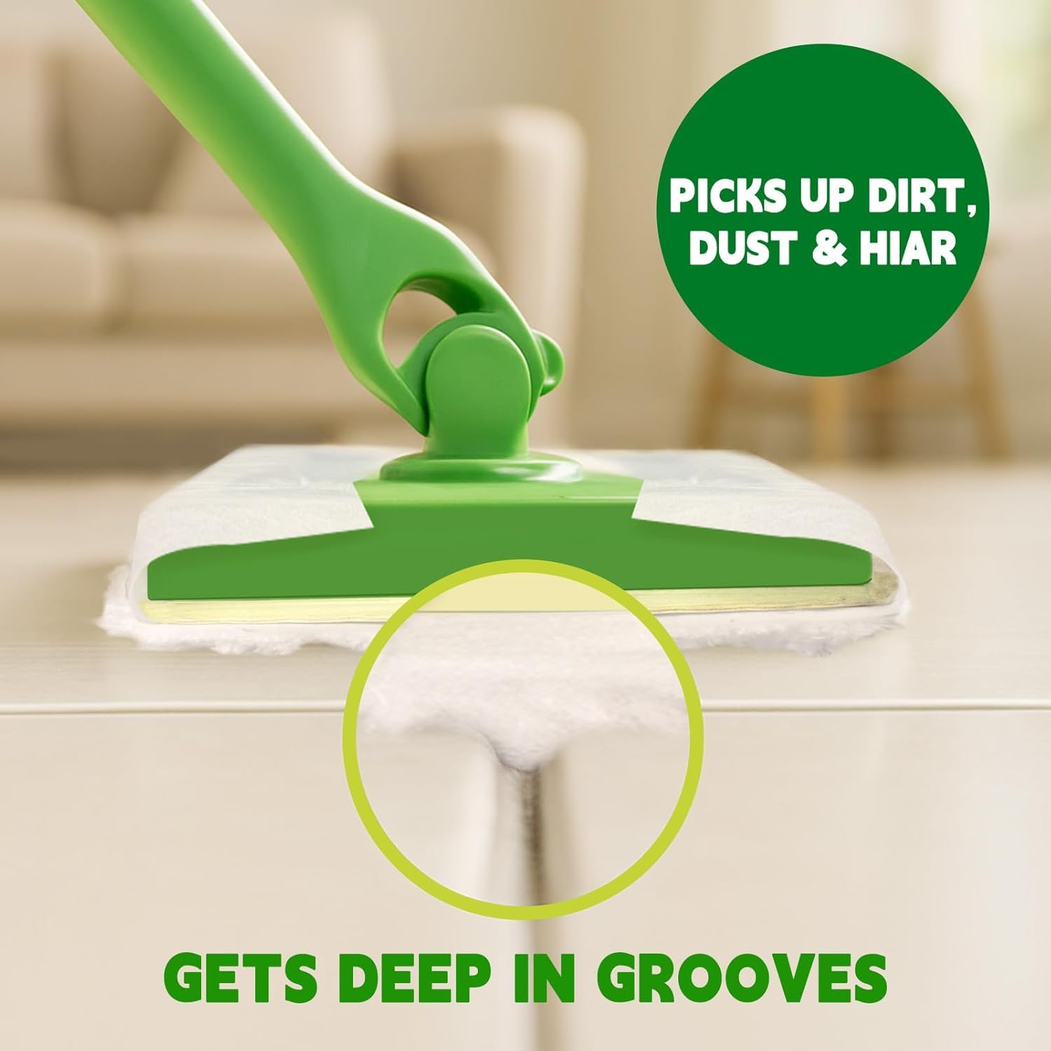 ClicLak Dry Mop Refills 60 Count for Pet Hair Dust