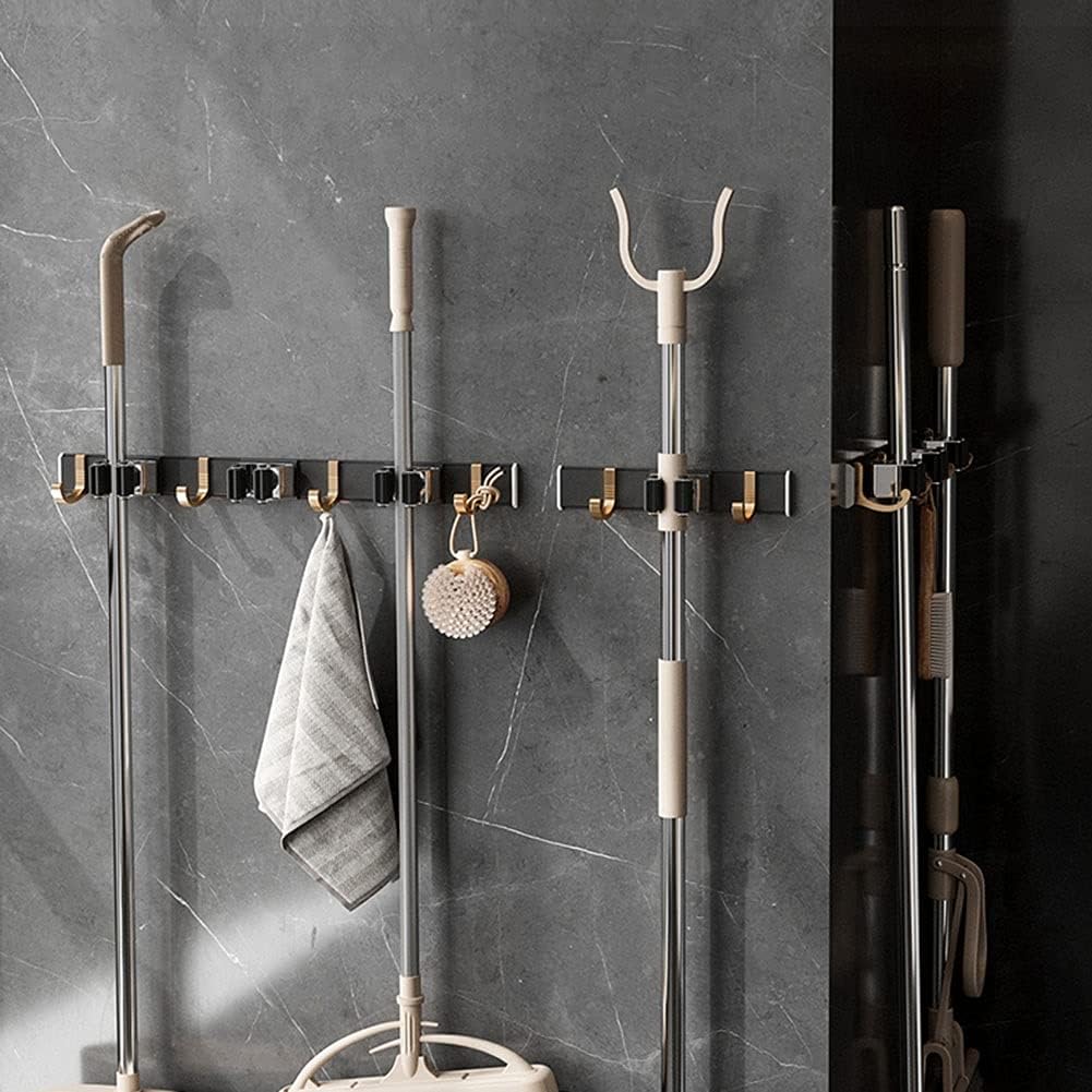 SHIJINHAO Wall-Mounted Mop Hook with Slide Mechanism