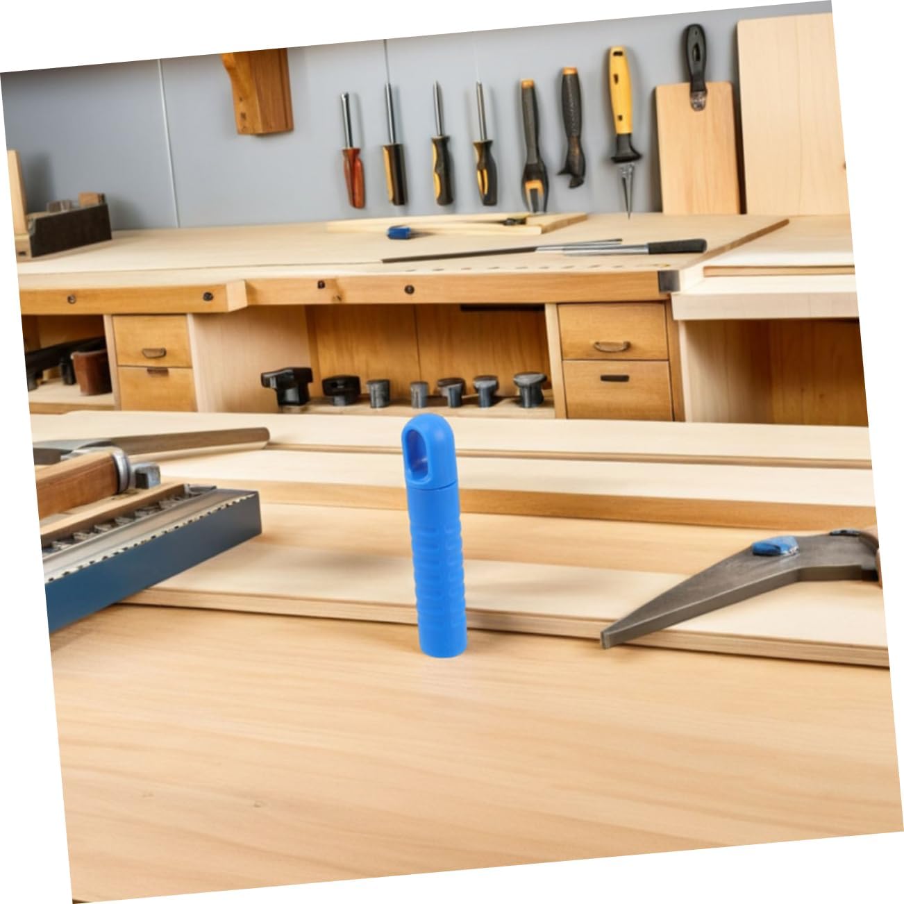 6pcs Mop Handle End Caps with Hanging Holes and Nonslip Grips