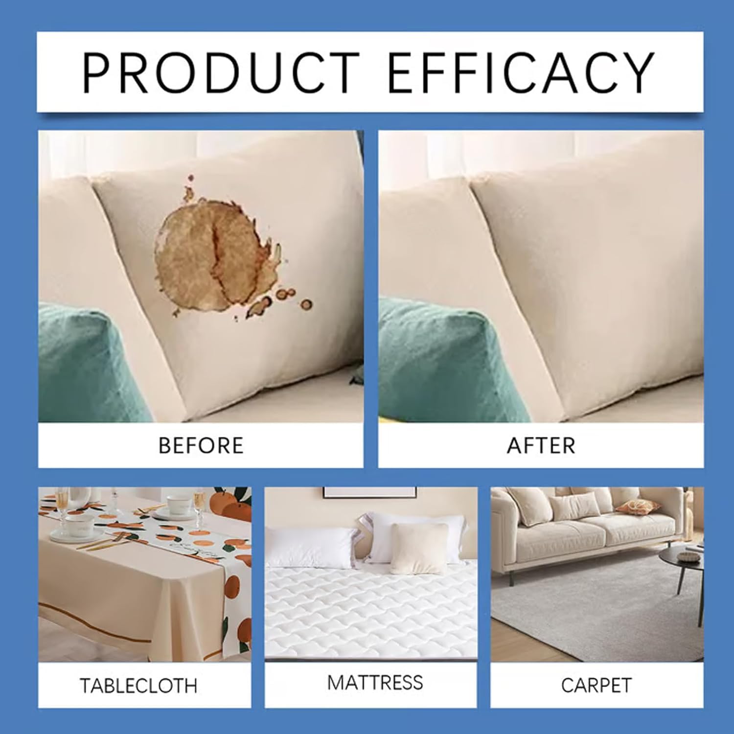 Faithfulm Fabric Couch Cleaner Stain Remover Spray 120ml 1