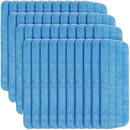 40-Pack Microfiber Mop Pads Reusable Cleaning Heads