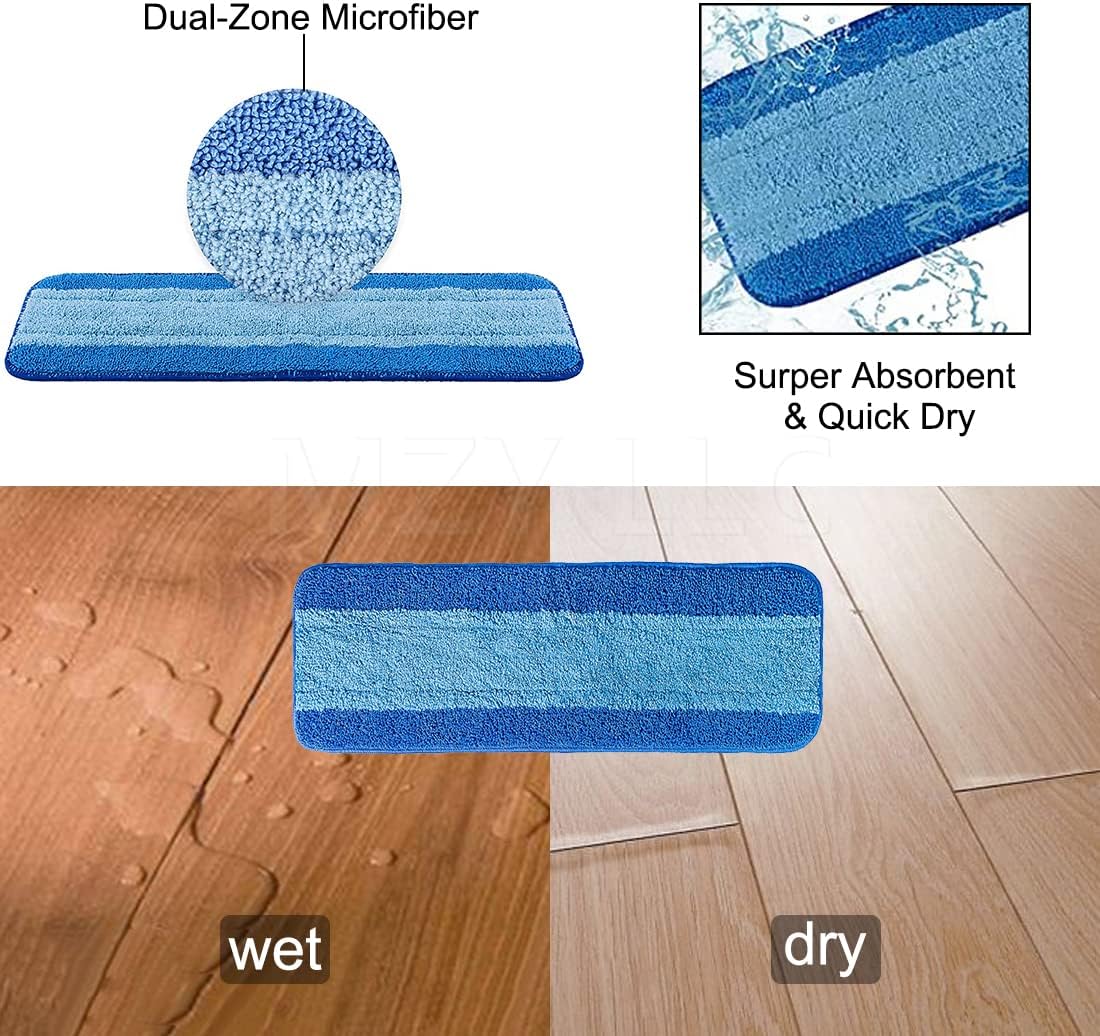3 Pack Microfiber Mop Pads Compatible with Bona 18 Inch