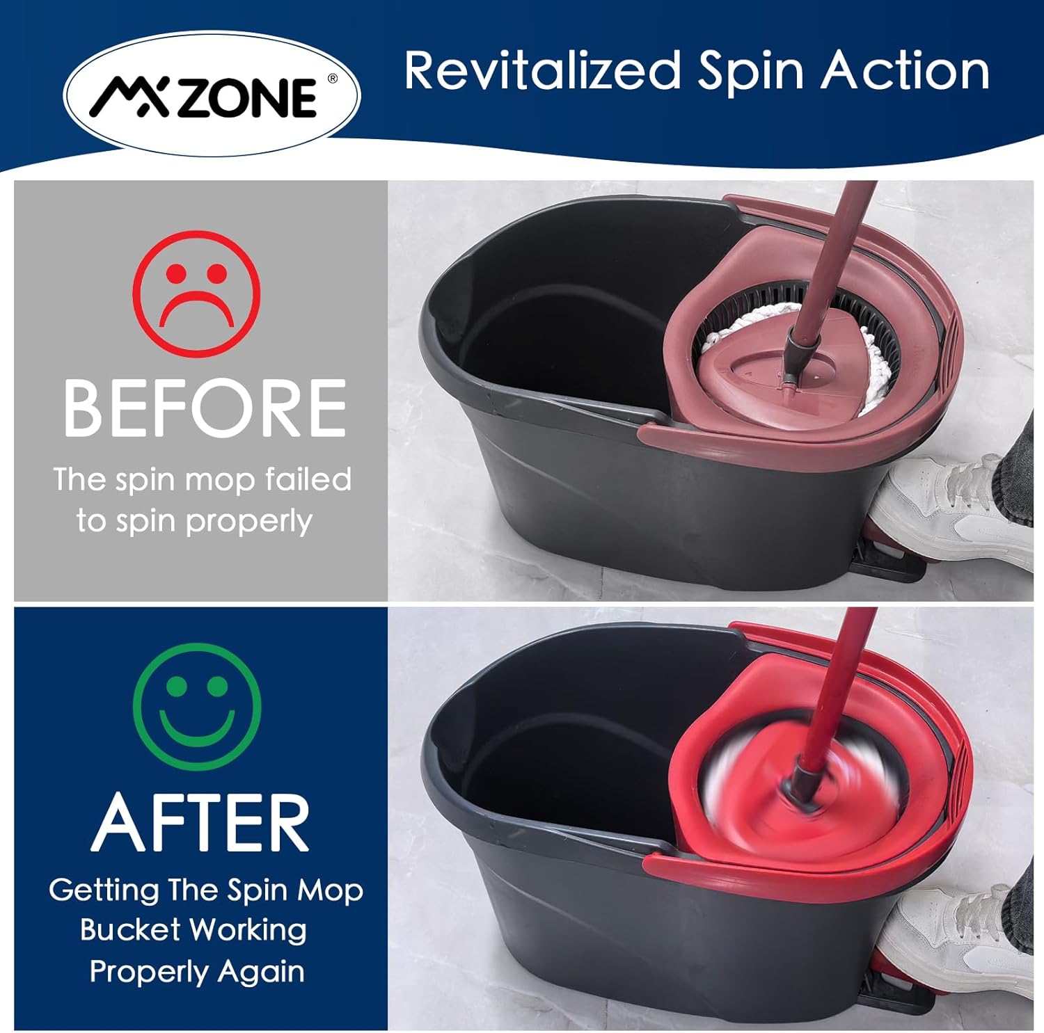 MXZONE Spin Mop Gear Replacement 2 Pack