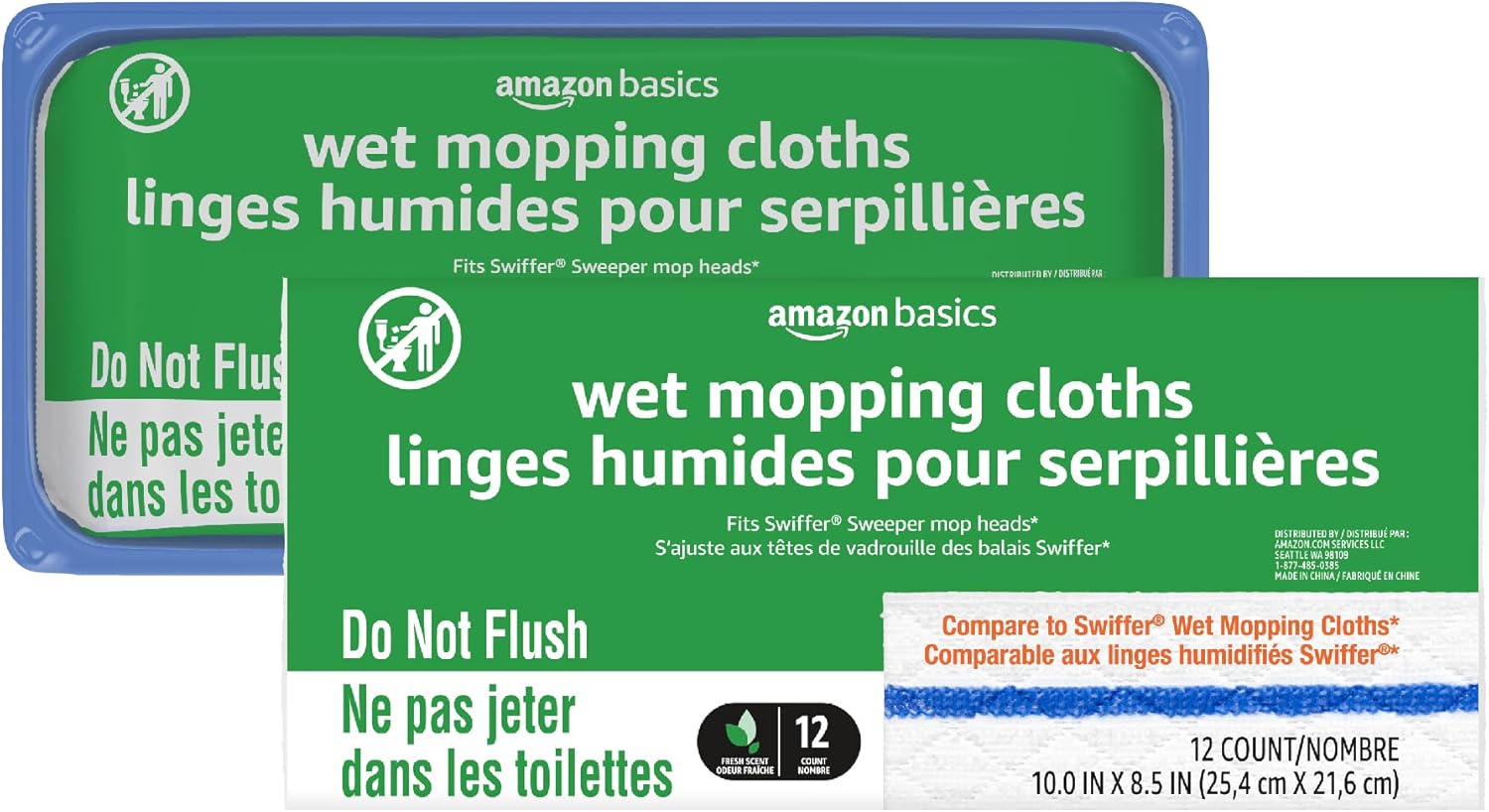 Amazon Basics Wet Mopping Cloth Refills 24 Count