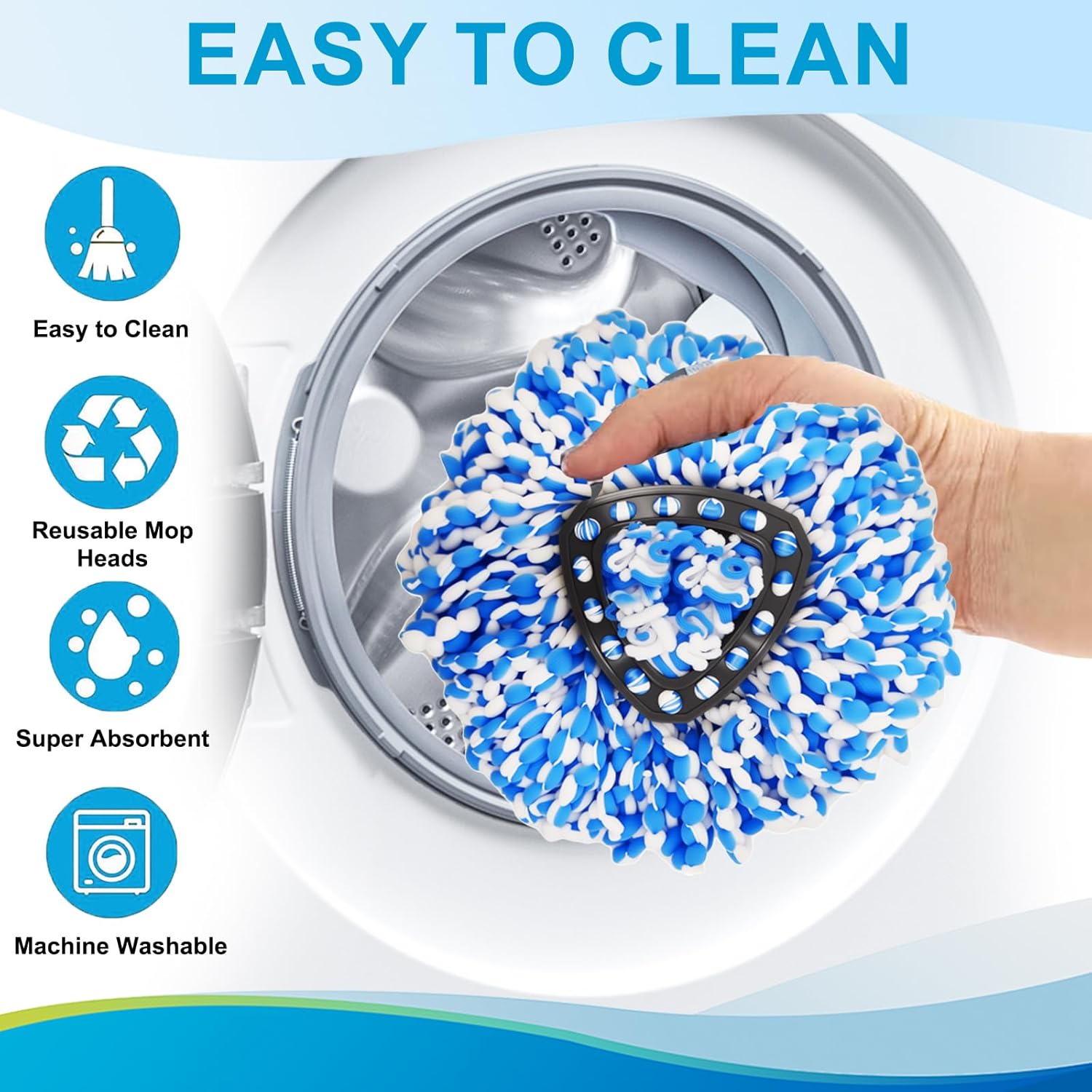 Pkulater O Cedar 8-Pack Spin Mop Replacement Heads