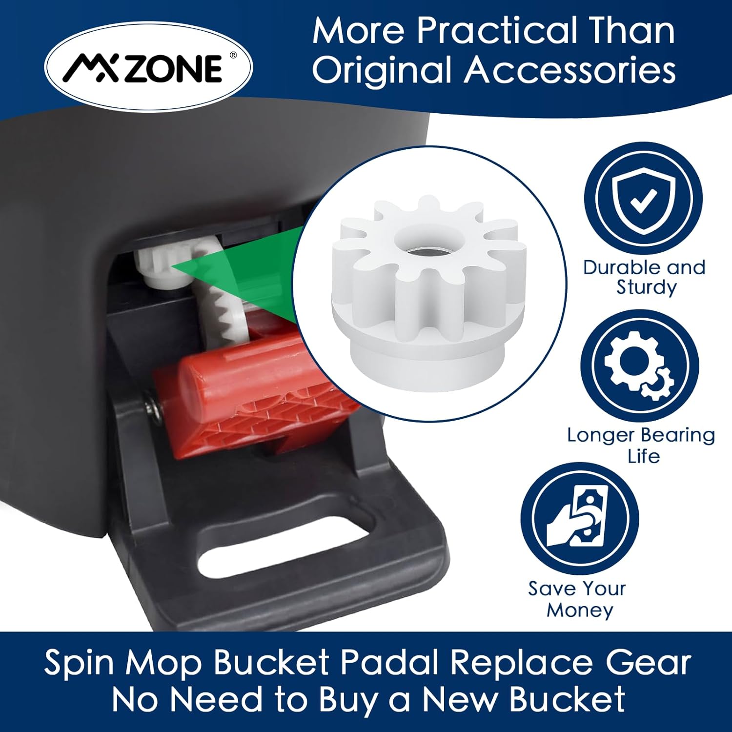 MXZONE Spin Mop Gear Replacement 2 Pack