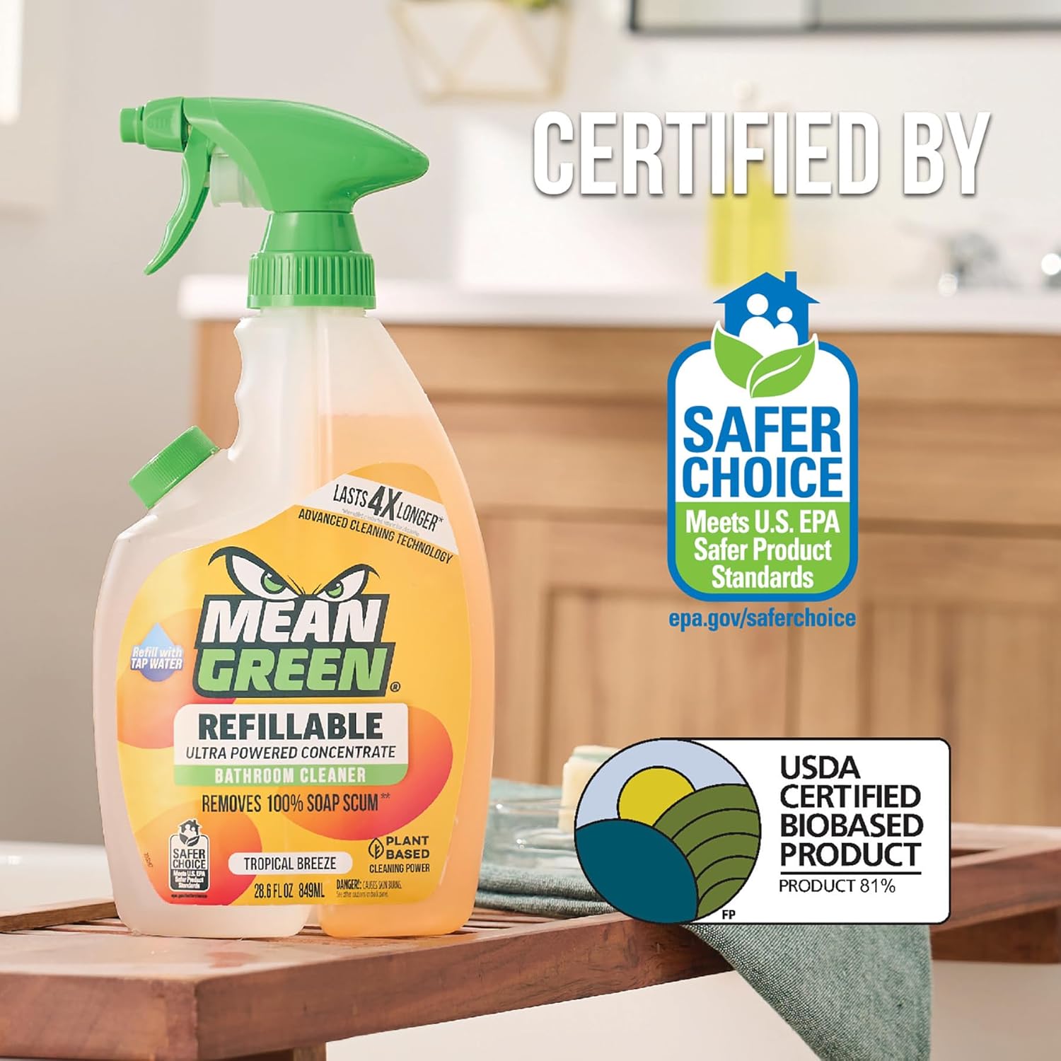 Mean Green Refillable Ultra Power Concentrate Bathroom Cleaner 143 Ounce
