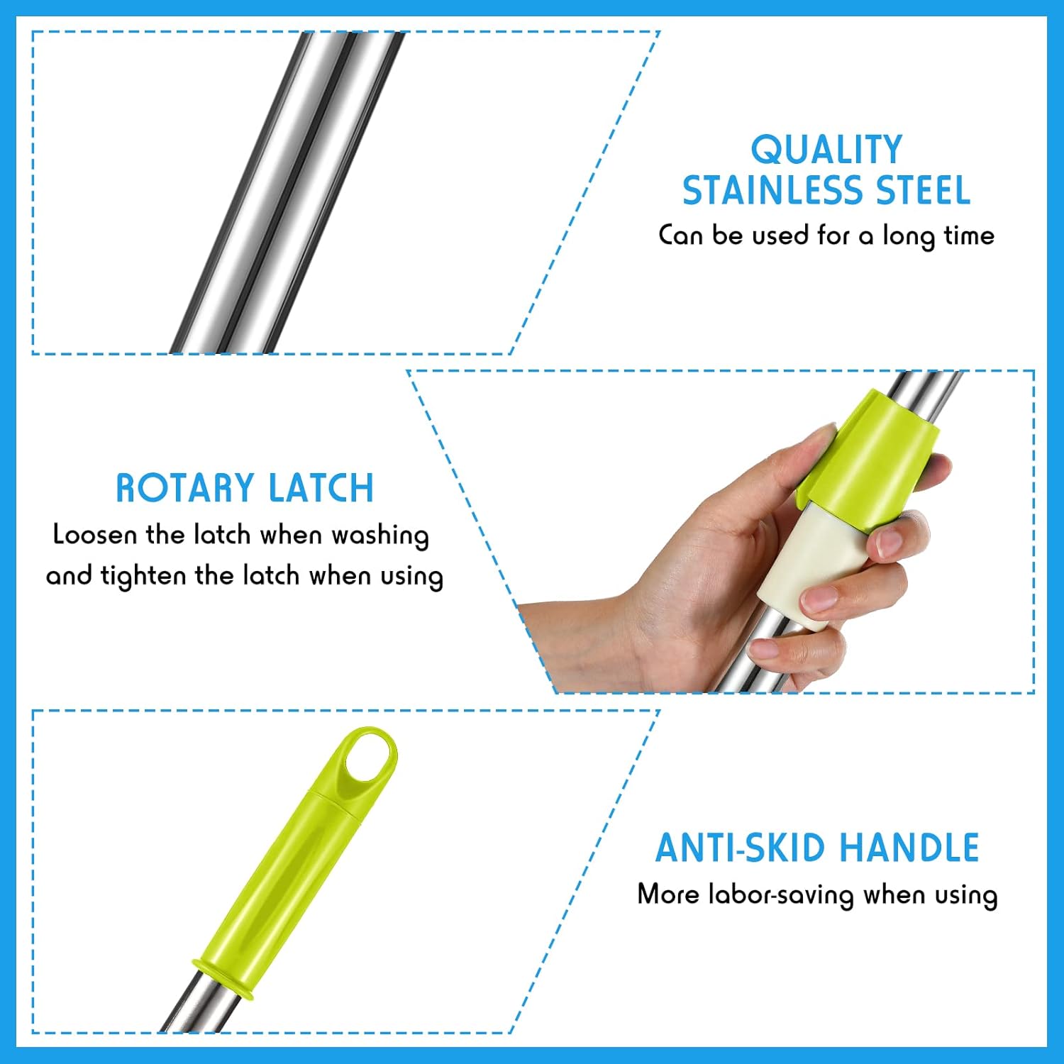 Rtteri Spin Mop Handle Replacement Green