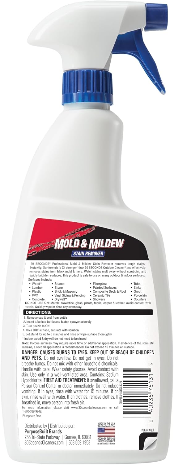 30 SECONDS Pro Mold Mildew Remover 32 Fl Oz