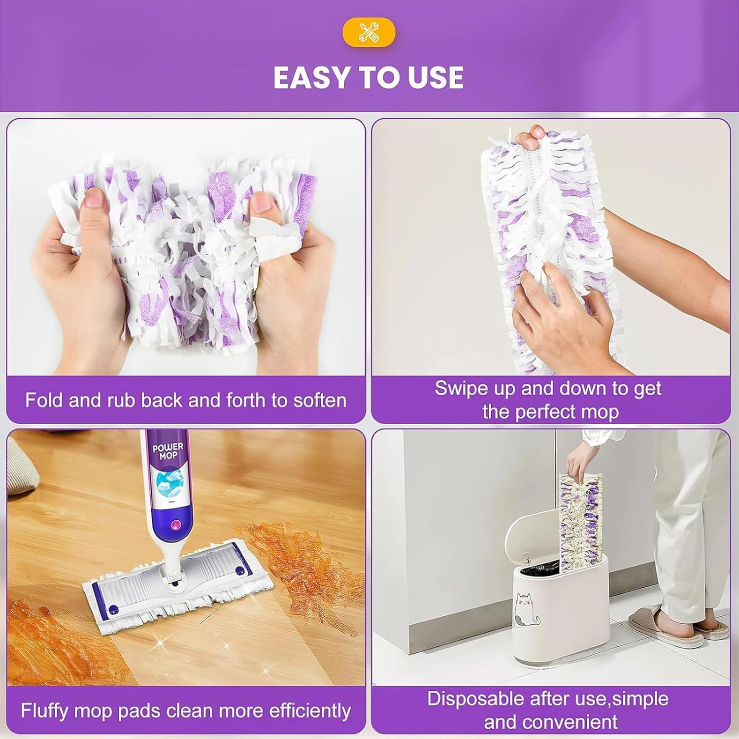 15 Pack Power Mop Refills for Swiffer Compatible
