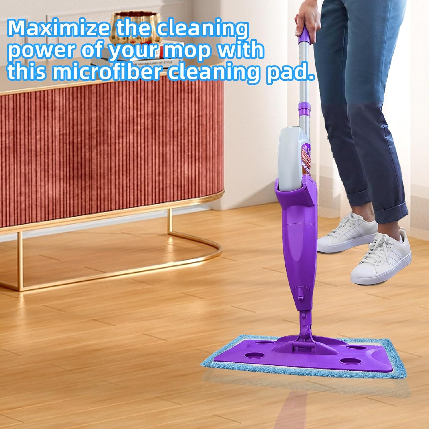 NIXOOT 6 Pack Reusable Microfiber Mop Refill Pads