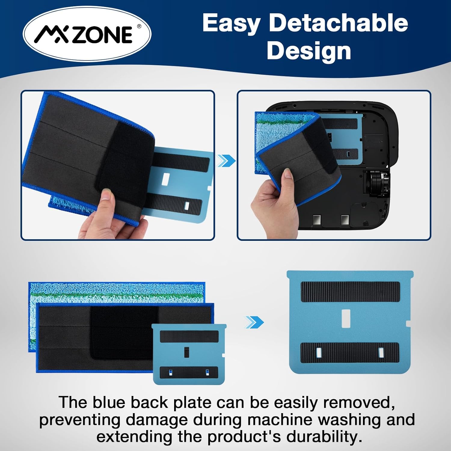 MXZONE Upgraded M6 Wet Mopping Pads 8 Pack 1