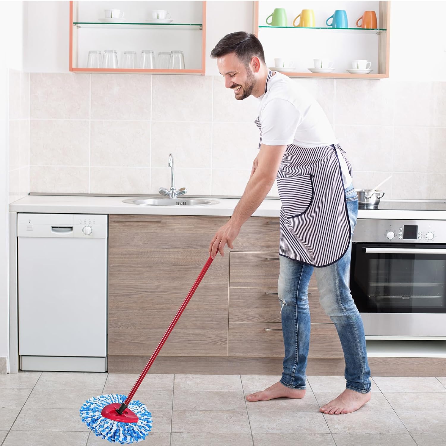 Fazlynyi Microfiber Mop Head Refill 4-Pack Easy Clean