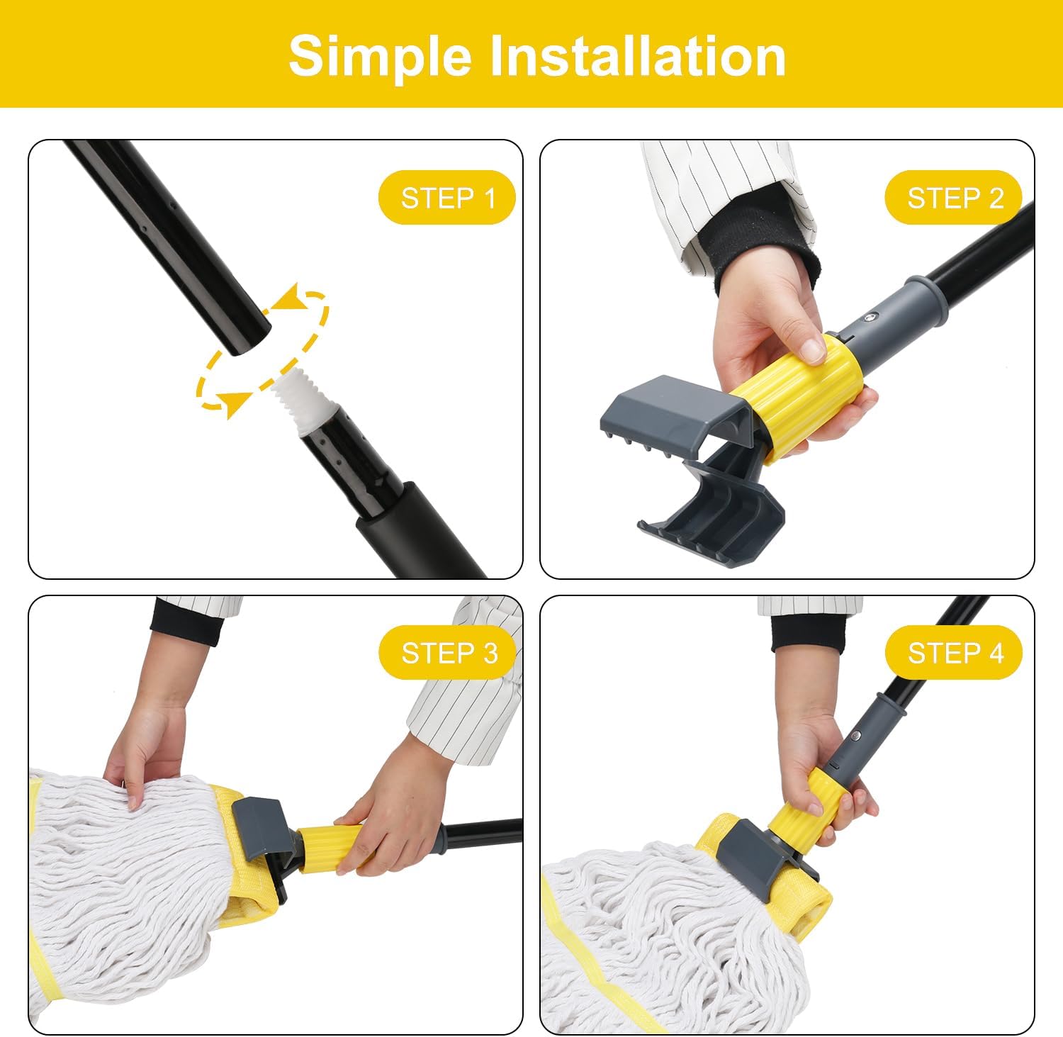 KeFanta 58 Heavy Duty Mop Handle 2 Pack
