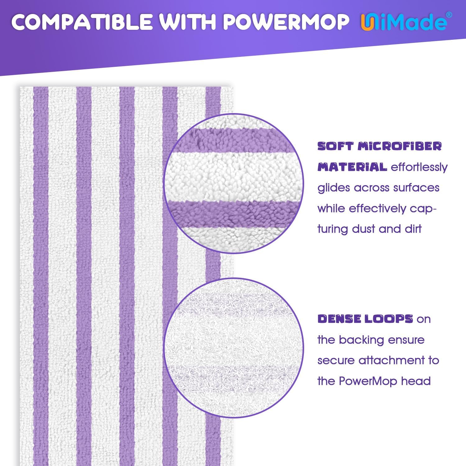48 Pack UNIMADE Mop Pads for Swiffer Power Mop