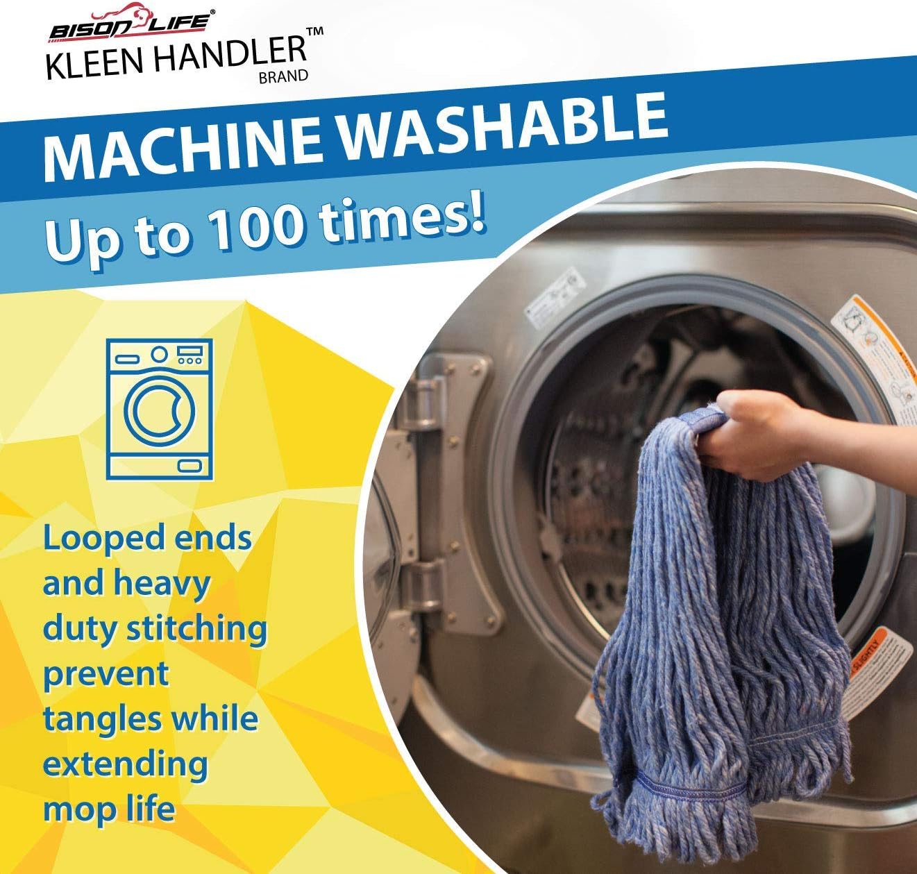 KLEEN HANDLER Heavy Duty Mop Head Refill Pack of 6 1