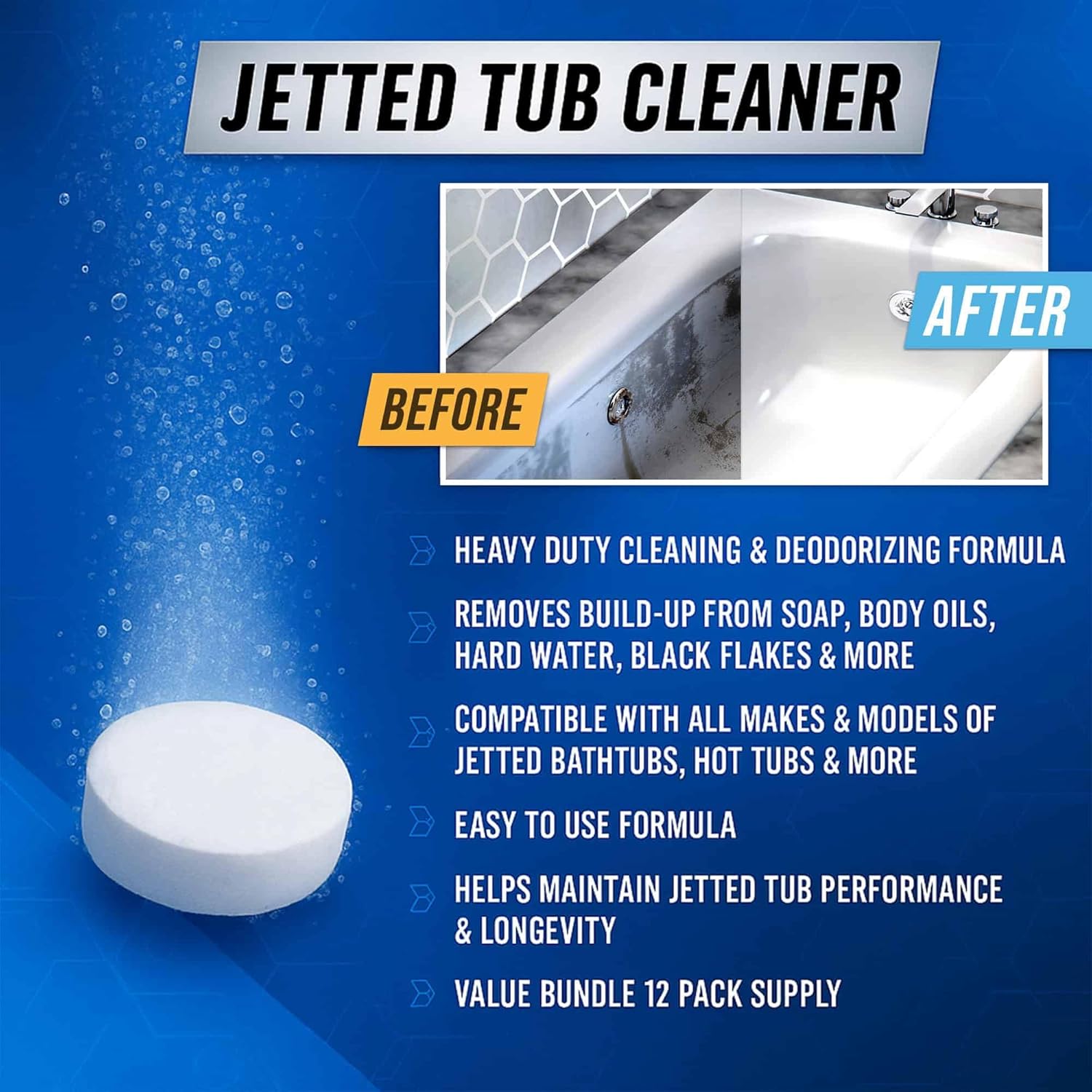 ACTIVE Jetted Tub Cleaner Tablets - 12 Piece 1 Year Supply