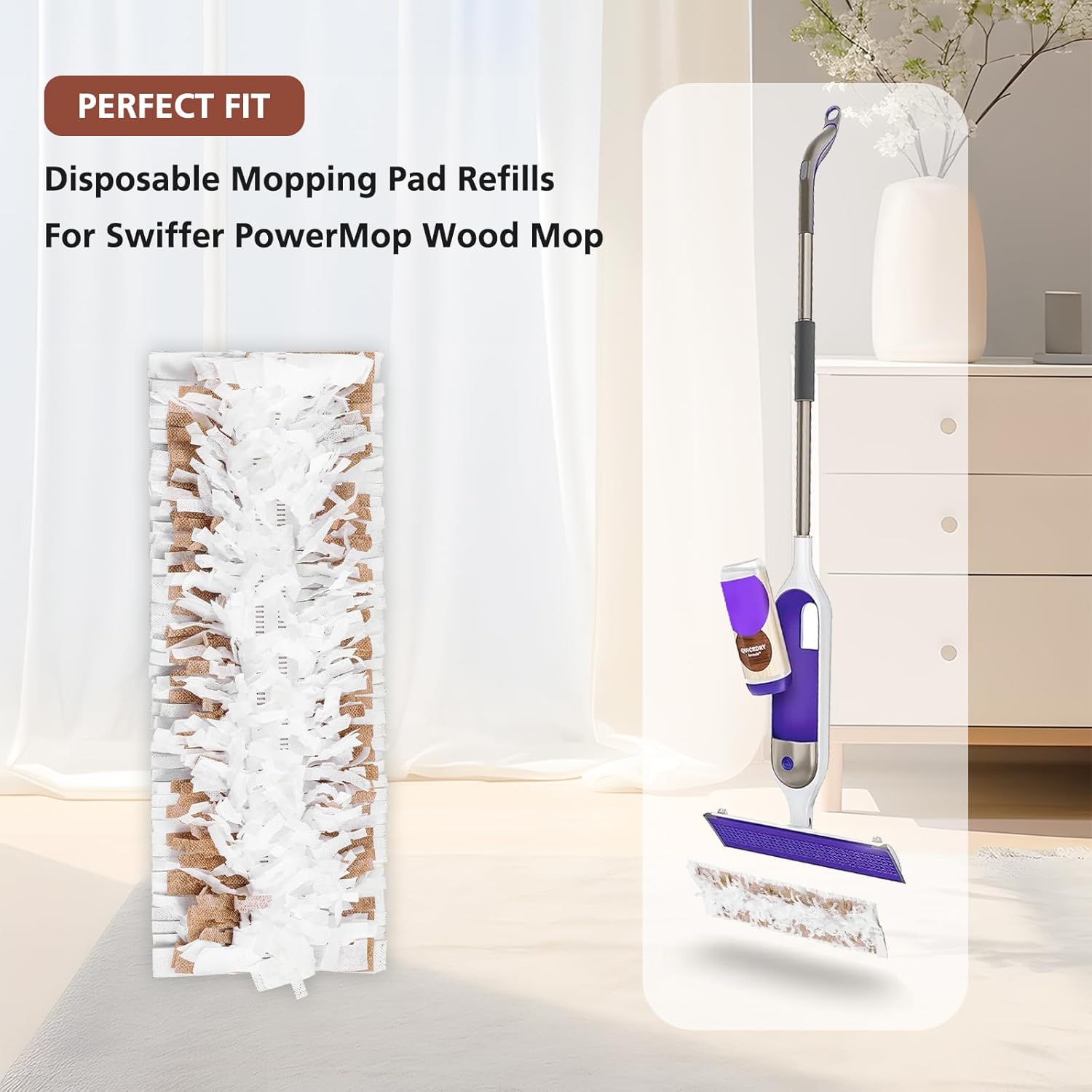 20 Pack CANAVY Swiffer PowerMop Wood Mop Refills