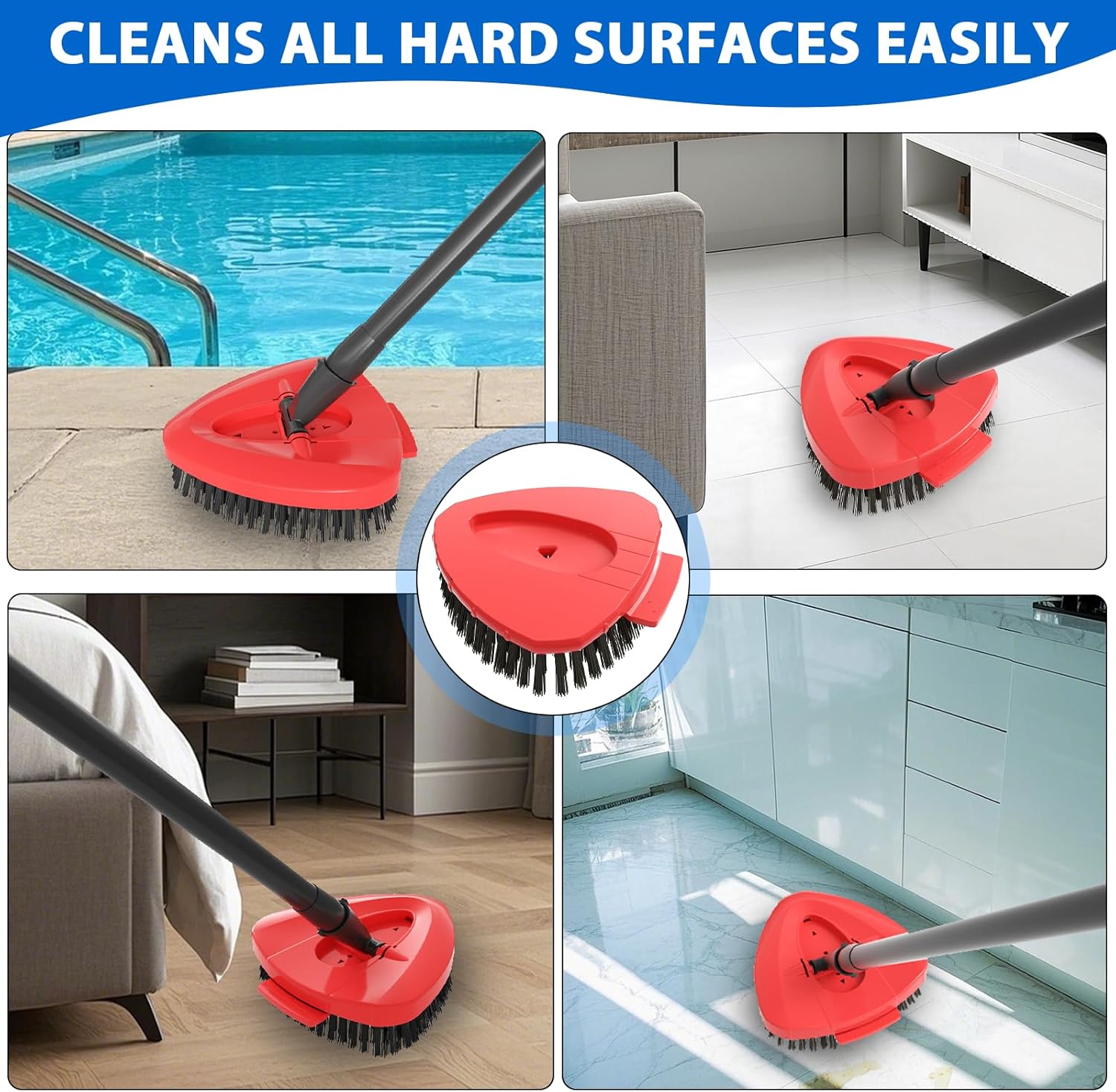 SuperAbound 2 Pack Spin Mop Replacement Scrub Brush Heads
