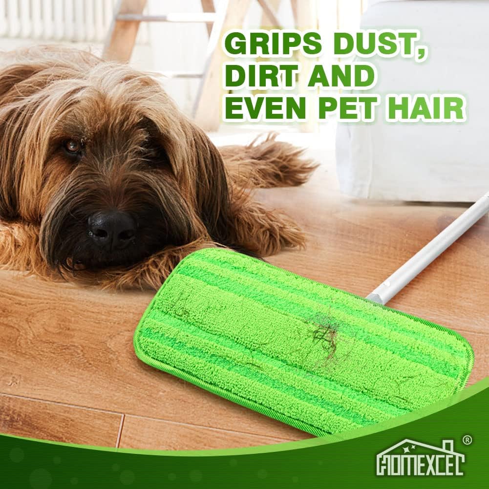HOMEXCEL Microfiber Mop Pads - Swiffer Compatible Pack of 2