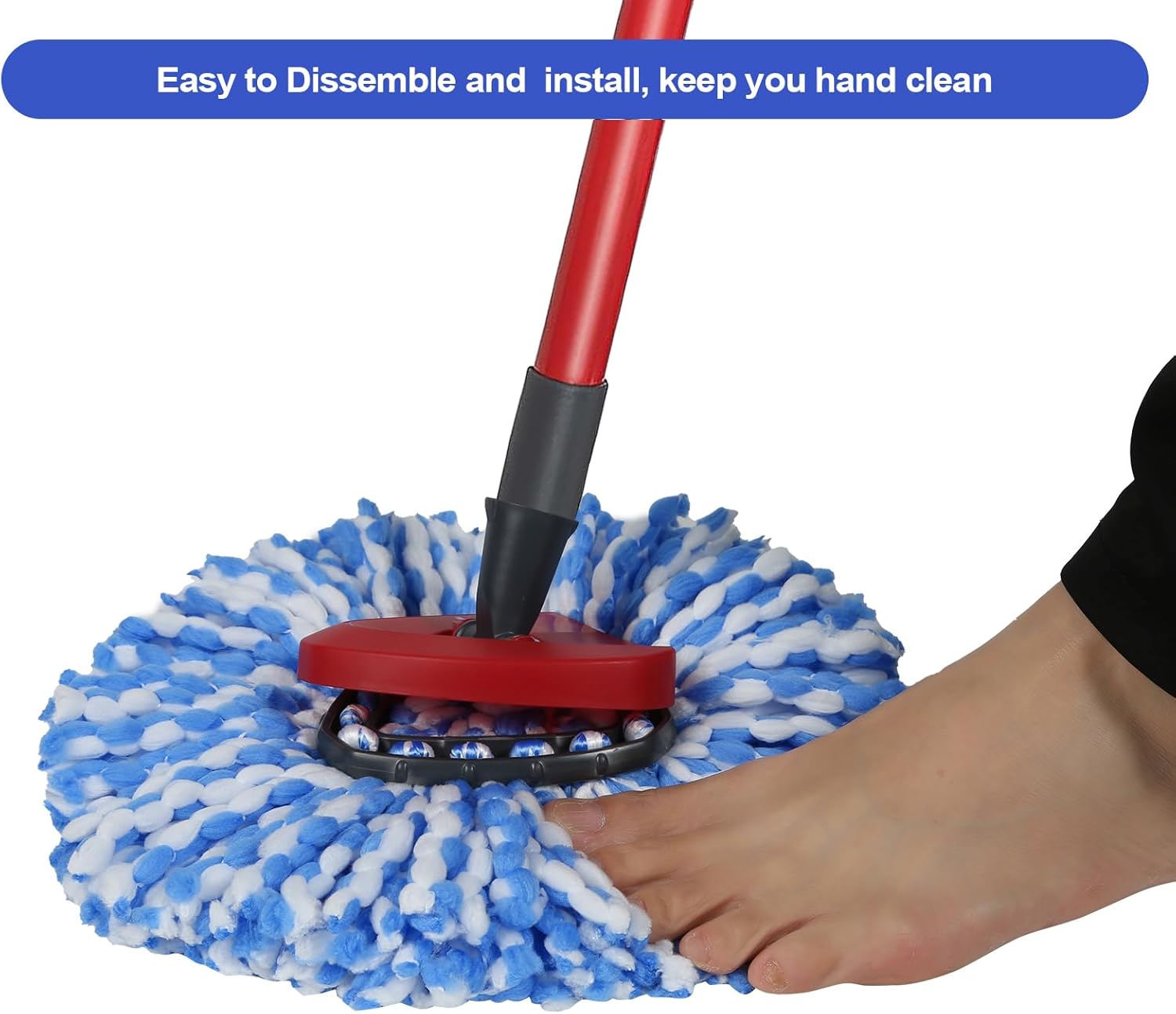 O-Cedar Spin Mop Handle Replacement - 4 Section 30 - 58 American Threaded