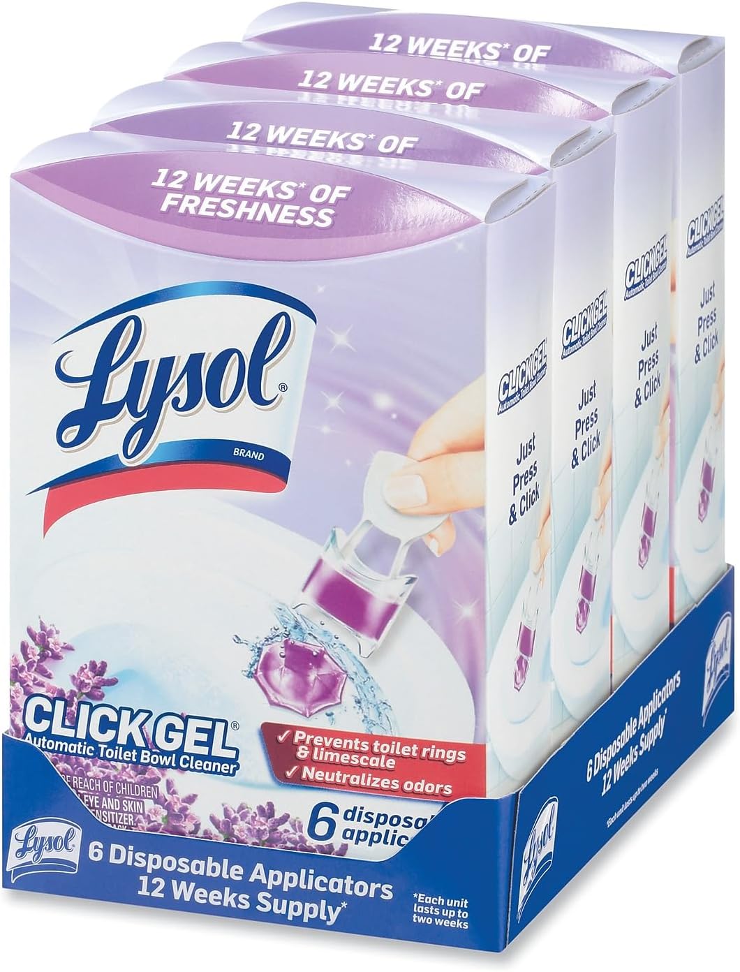 Lysol Click Gel Toilet Bowl Cleaner 6 Applicators