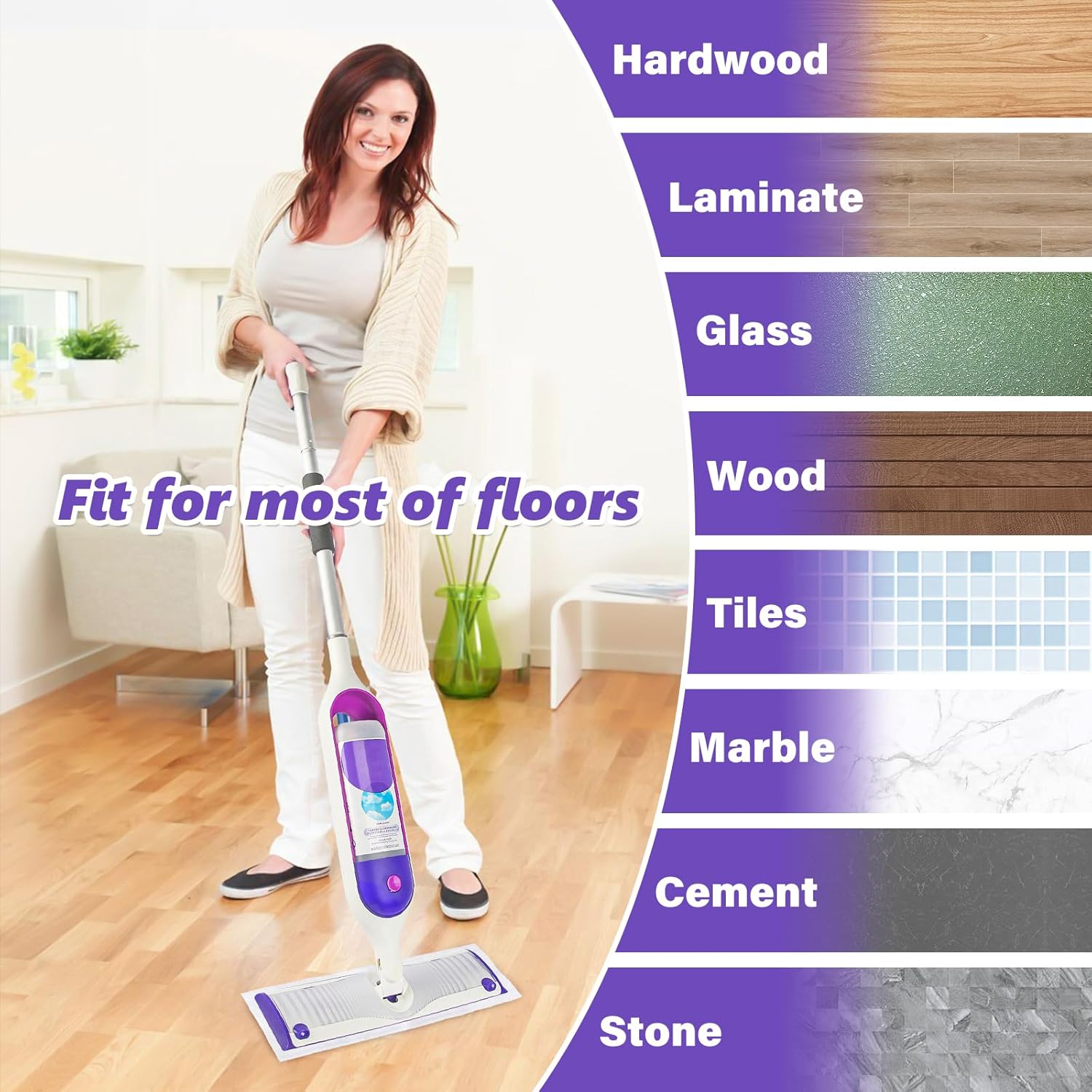 EHADOO 20 Pcs Disposable Mop Pads for Swiffer Power Mop