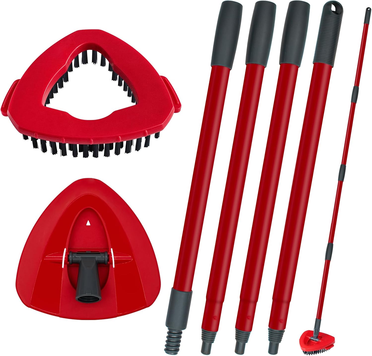 DLAIMI Mop Handle Replacement with Scrubber Brush and Base