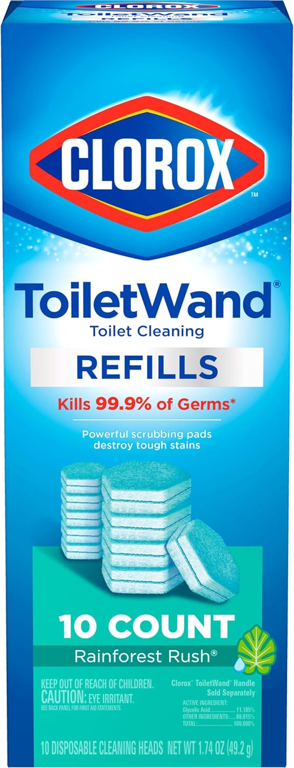 Clorox ToiletWand Refill Heads - Rainforest Rush 10 Count 1