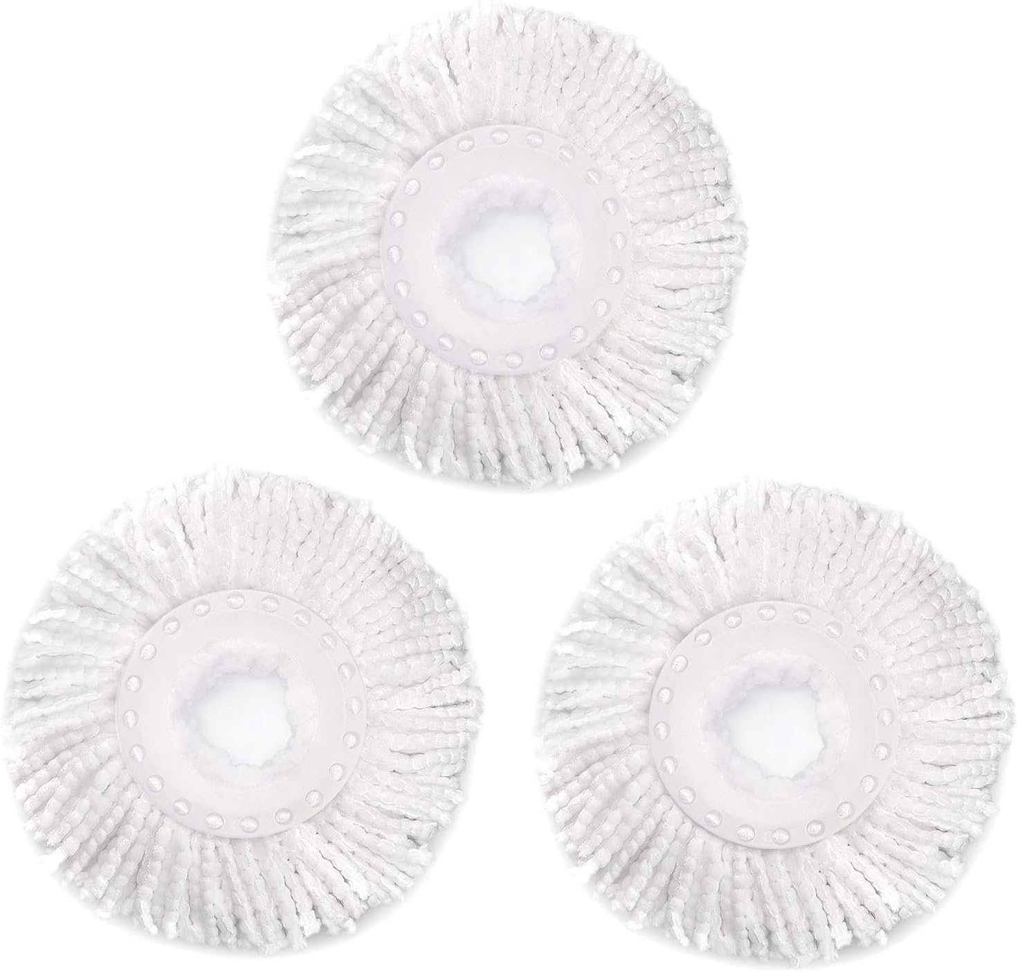 3 Pack Microfiber Spin Mop Refills for 360 Spin Mop Systems