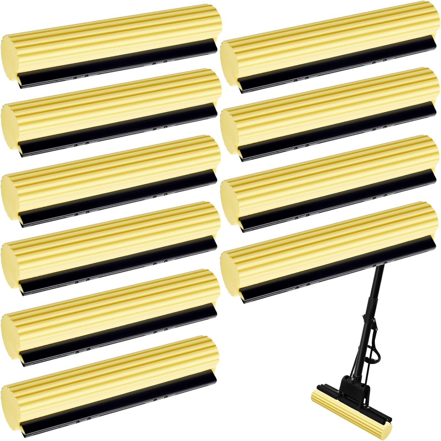 10 Pcs Yellow PVA Sponge Mop Head Refill Replacement
