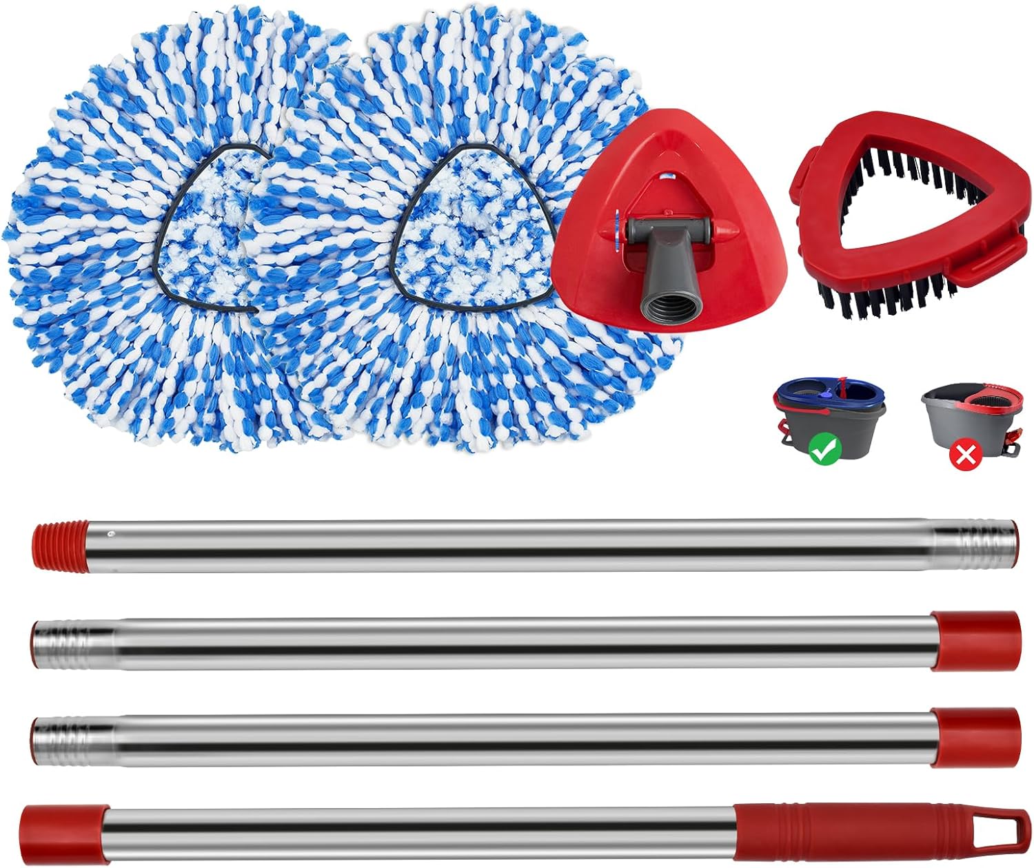 GFRED Spin Mop Replacement Set for O Ceder 2-Tank System
