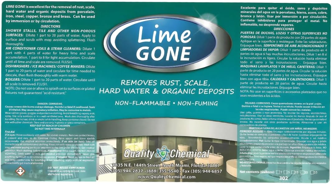 Quality Chemical Lime-Gone Remover 128 oz