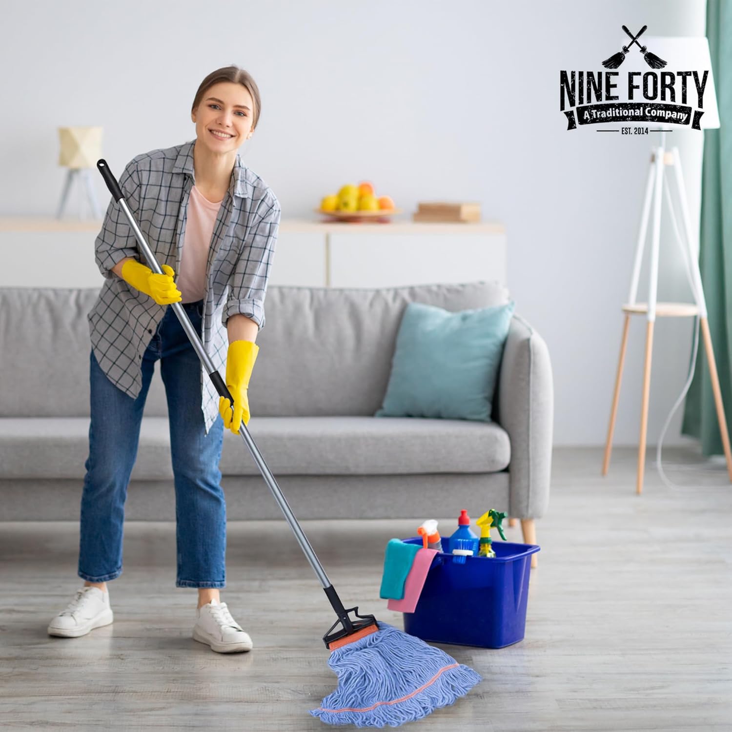 Nine Forty 2-Pack Heavy Duty Wet Mop Head Refill