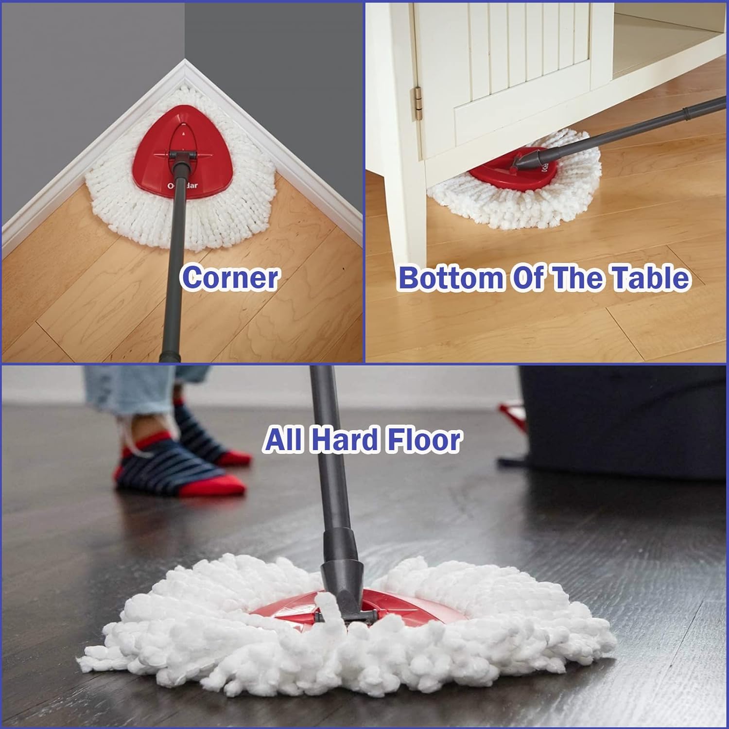 Higfra Spin Mop Refill 6 Pack Microfiber Replacement Head