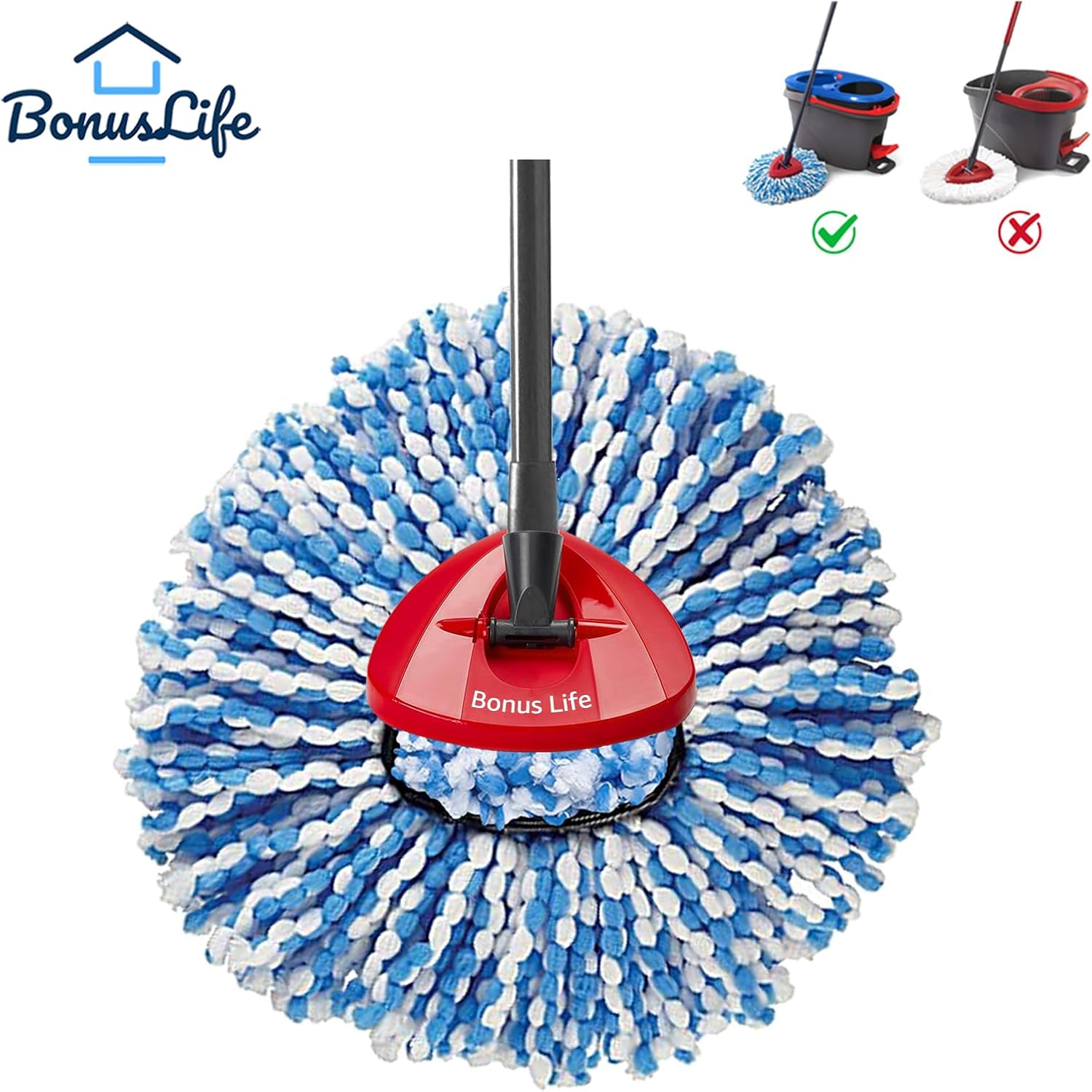 BonusLife Mop Refill Set for RinseClean 2-Tank System 1
