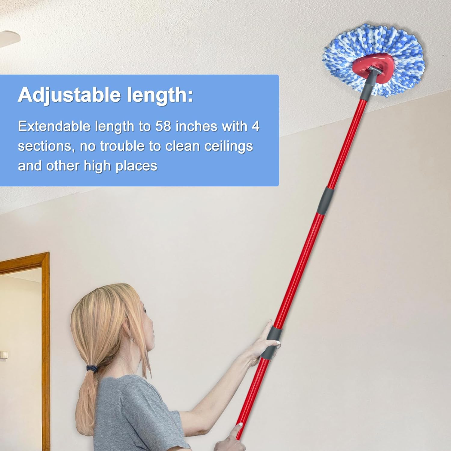 DLAIMI Spin Mop Replacement Heads Combo Set