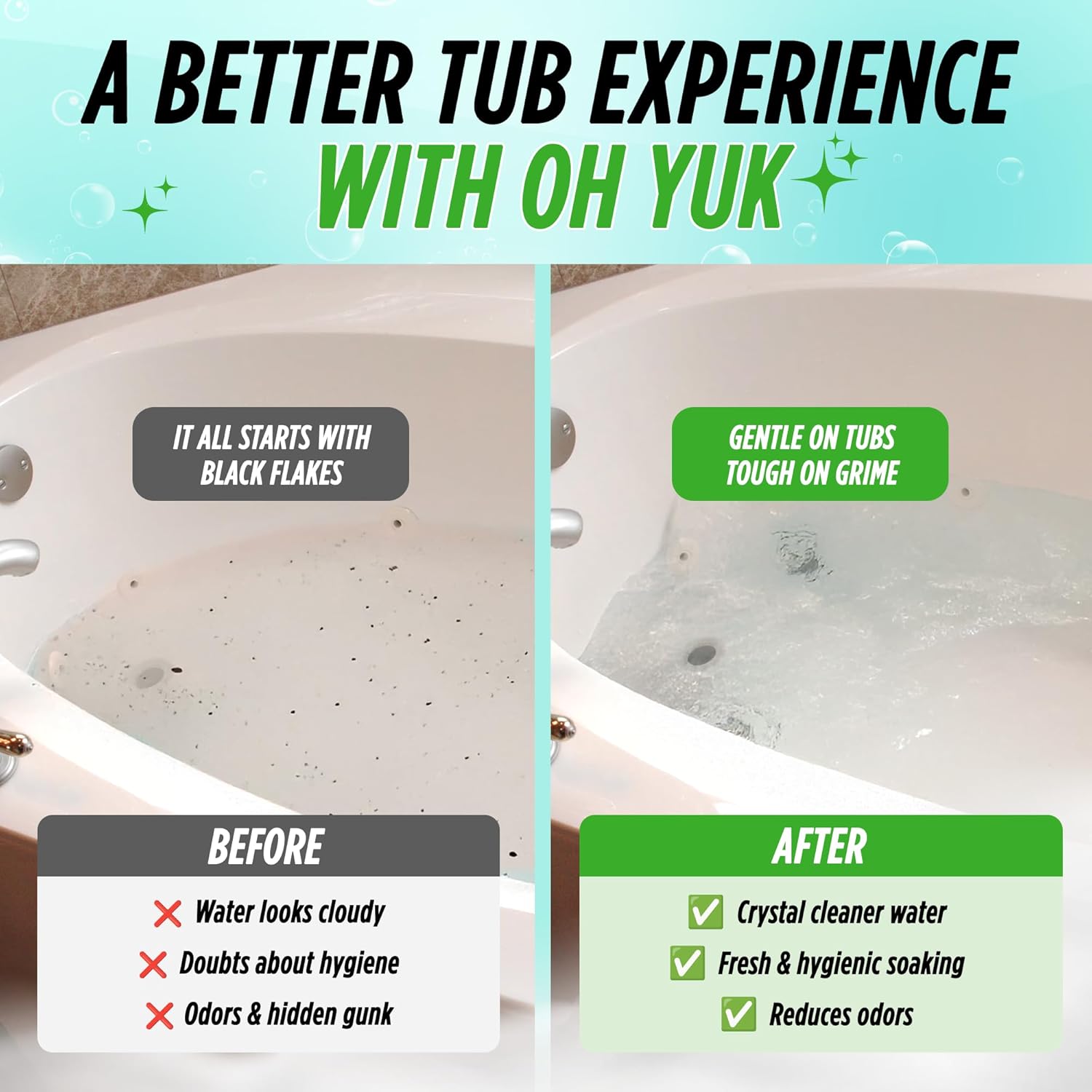 Oh Yuk Jetted Tub Cleaner - 4 Cleanings per Bottle