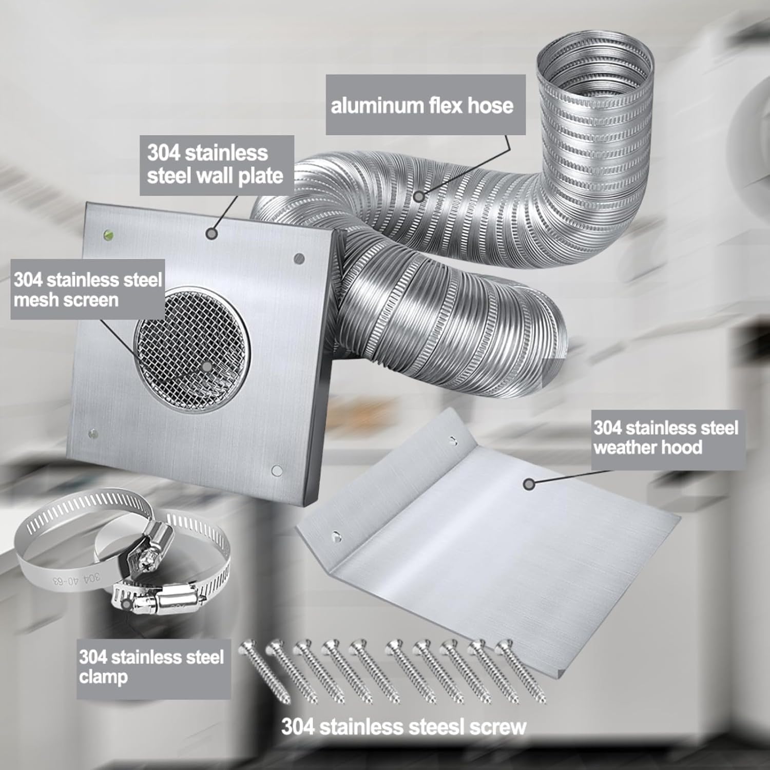 Marebm Pellet Stove Fresh Air Intake Kit