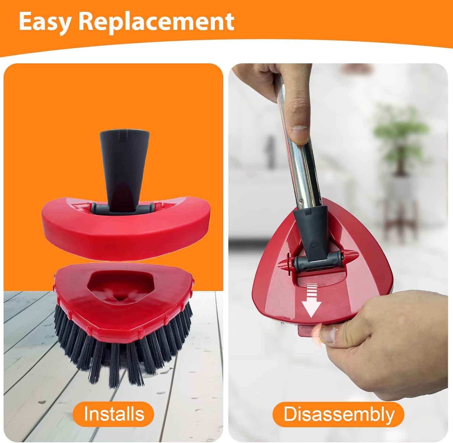 Fatmass Upgraded Spin Mop Replacement Brush for O-Cedar RinseClean 2 Tank