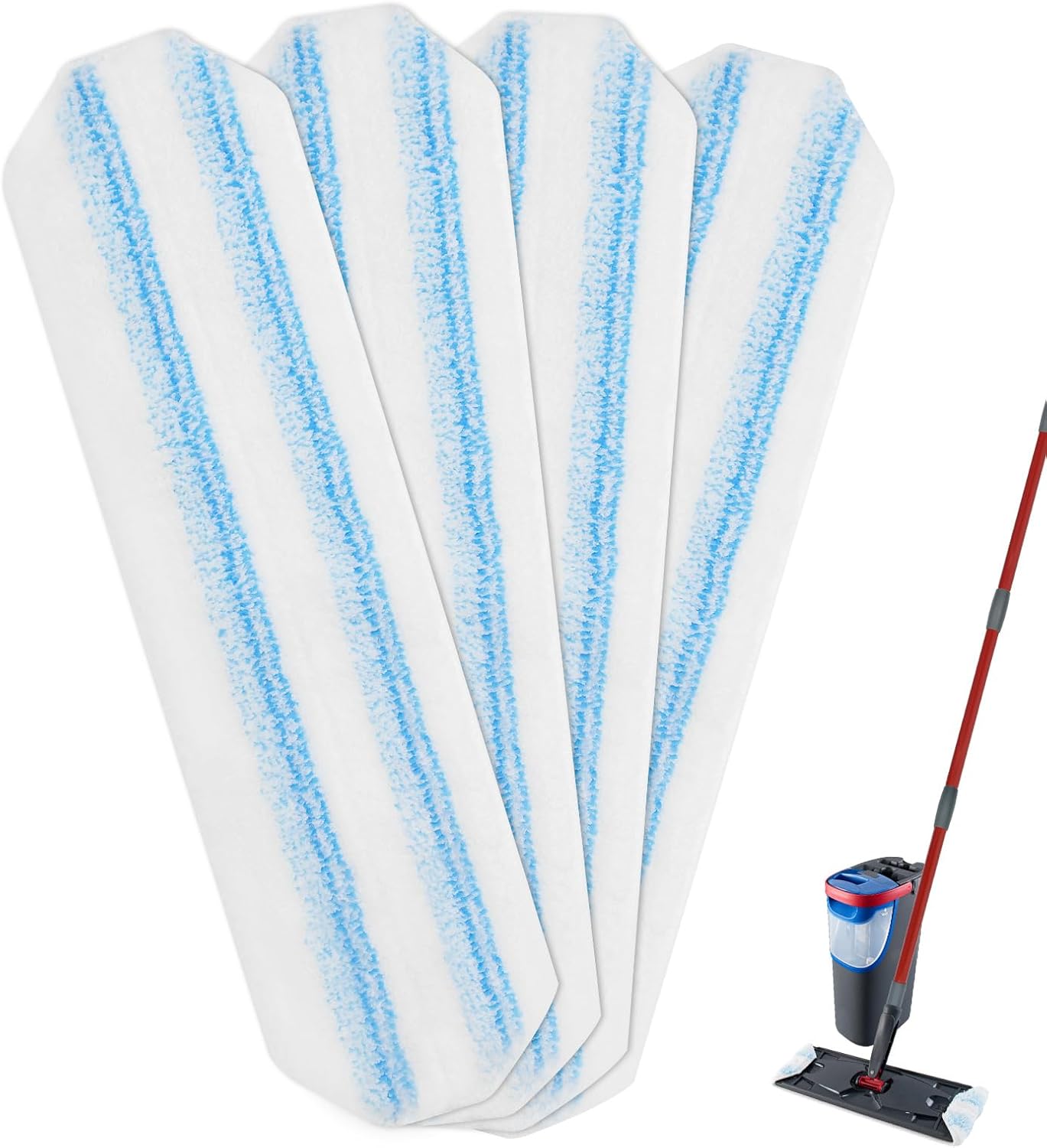 Yuunaie 4-Pack Mop Pads for O-Cedar H2prO Flat Mop