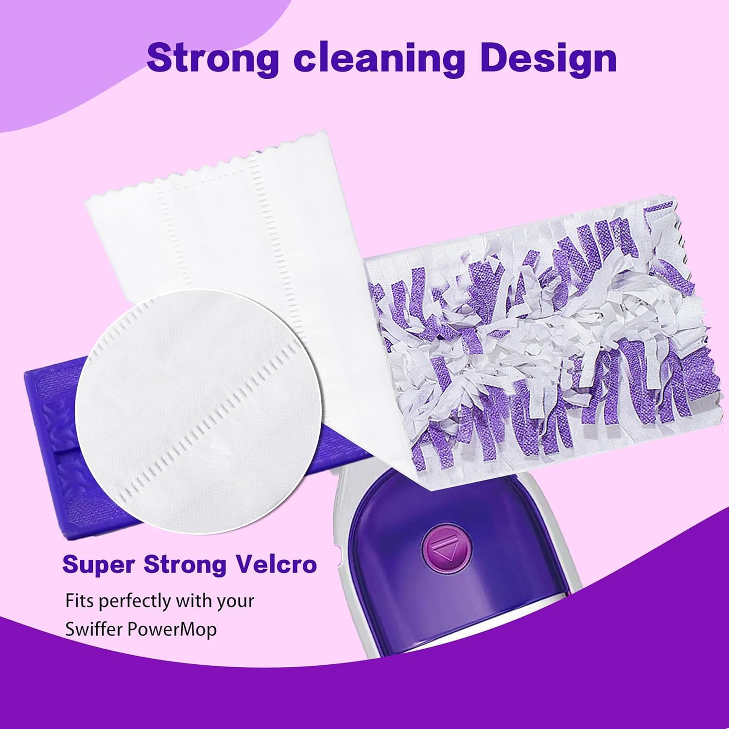 AWAYDD PowerMop Multi-Surface Mopping Pad Refills Purple -10