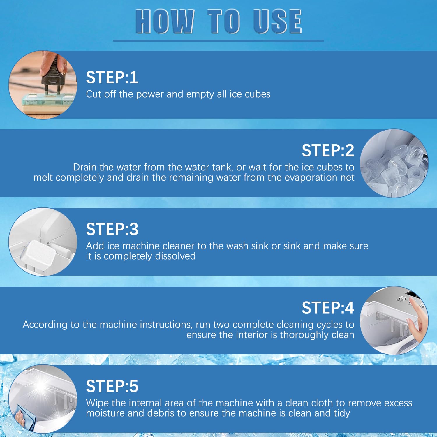 iaredon Ice Machine Cleaner Descaler Tablets 12 Count