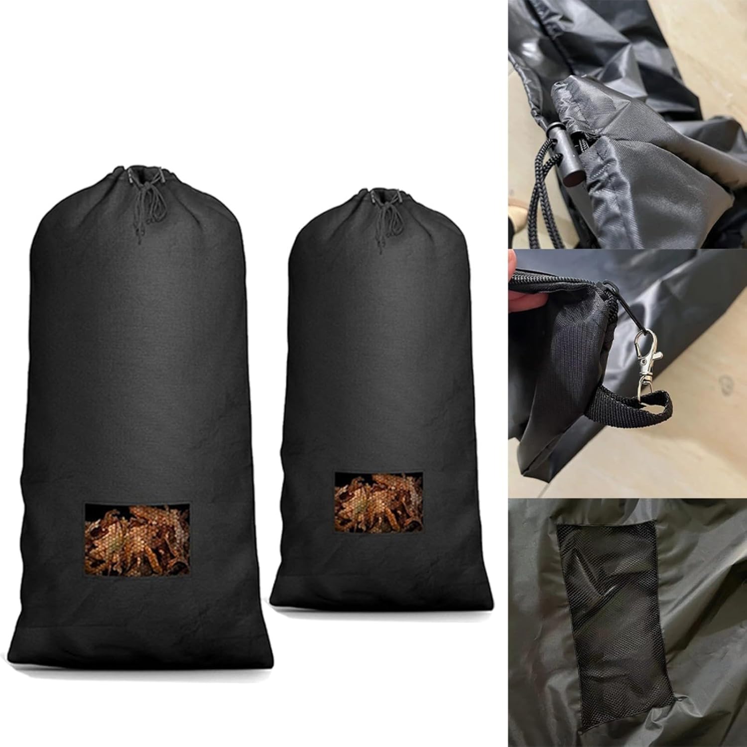 Marebm Lawn Mower Leaf Bag Reusable 420D Oxford 787x511in